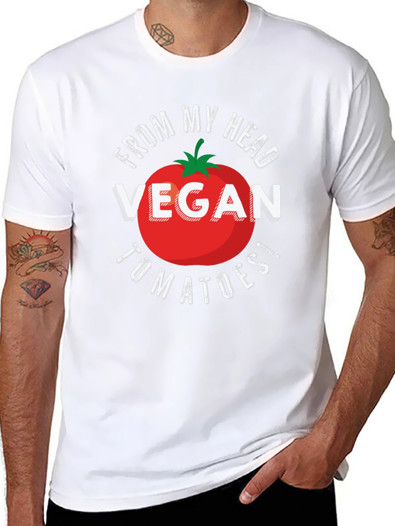 Vegan Tomatoes T-Shirt - From My Head Tomatoes!