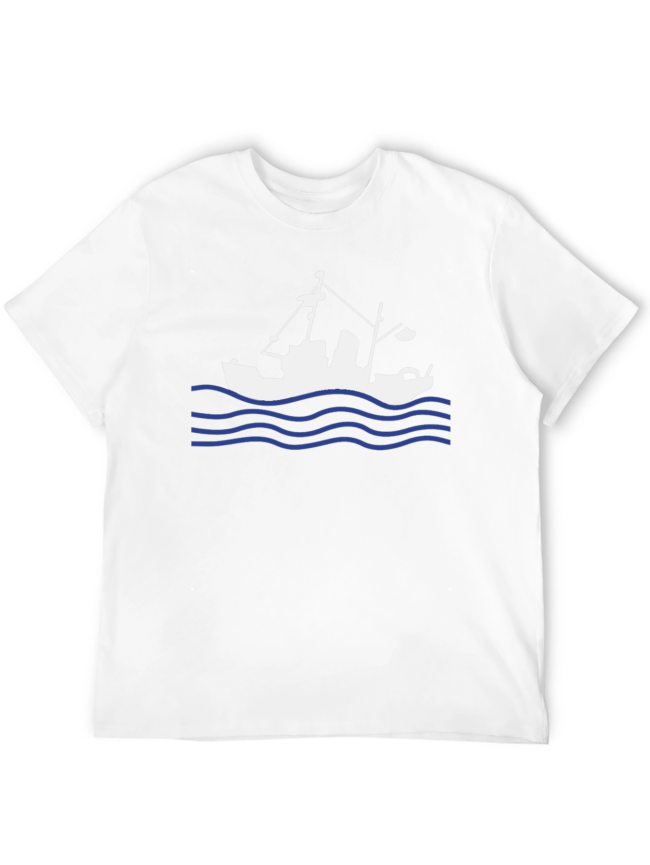 Fishing Boat Graphic Tee - Black