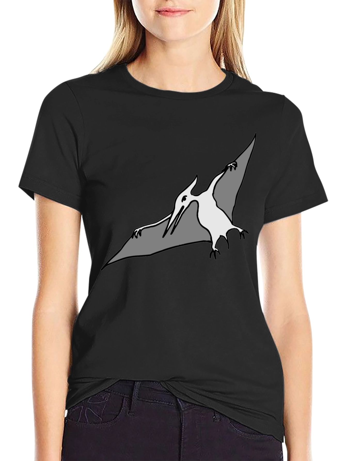 Pterodactyl Graphic Tee - Stylish Black T-Shirt