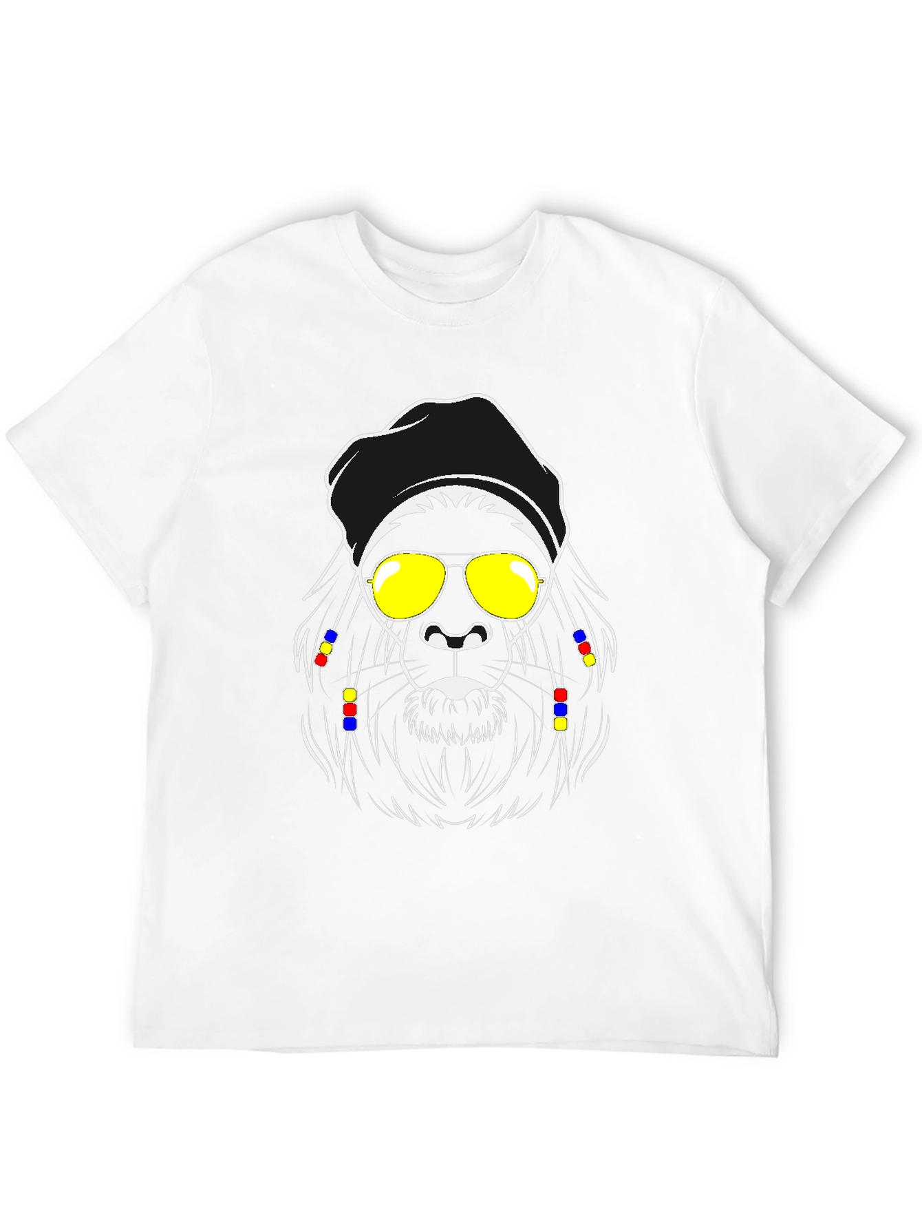 Cool Lion Graphic Tee - Black