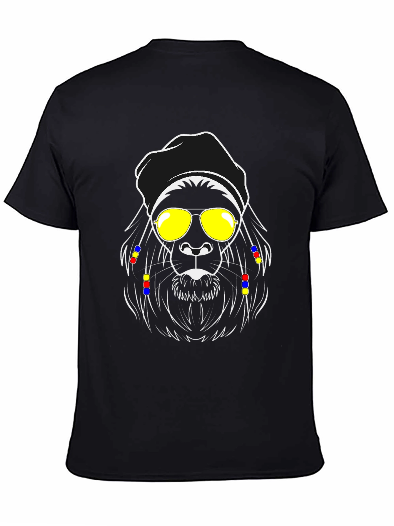 Cool Lion Graphic Tee - Black