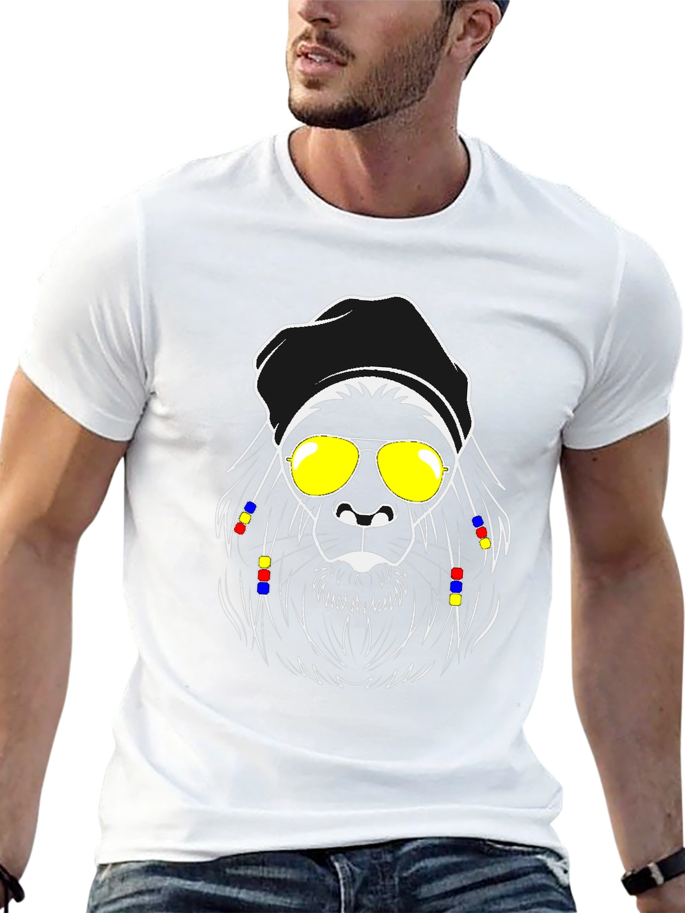 Cool Lion Graphic Tee - Black