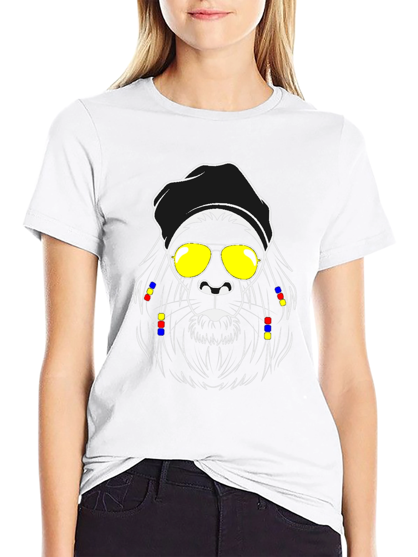 Cool Lion Graphic Tee - Black