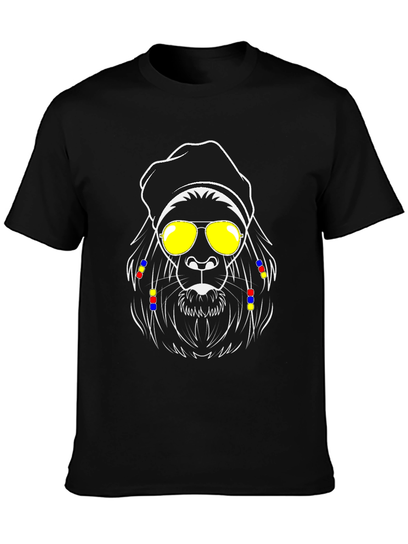 Cool Lion Graphic Tee - Black