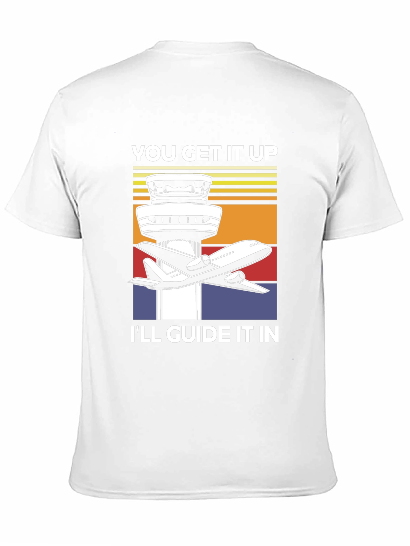 Airport Control Tower & Plane Graphic T-Shirt