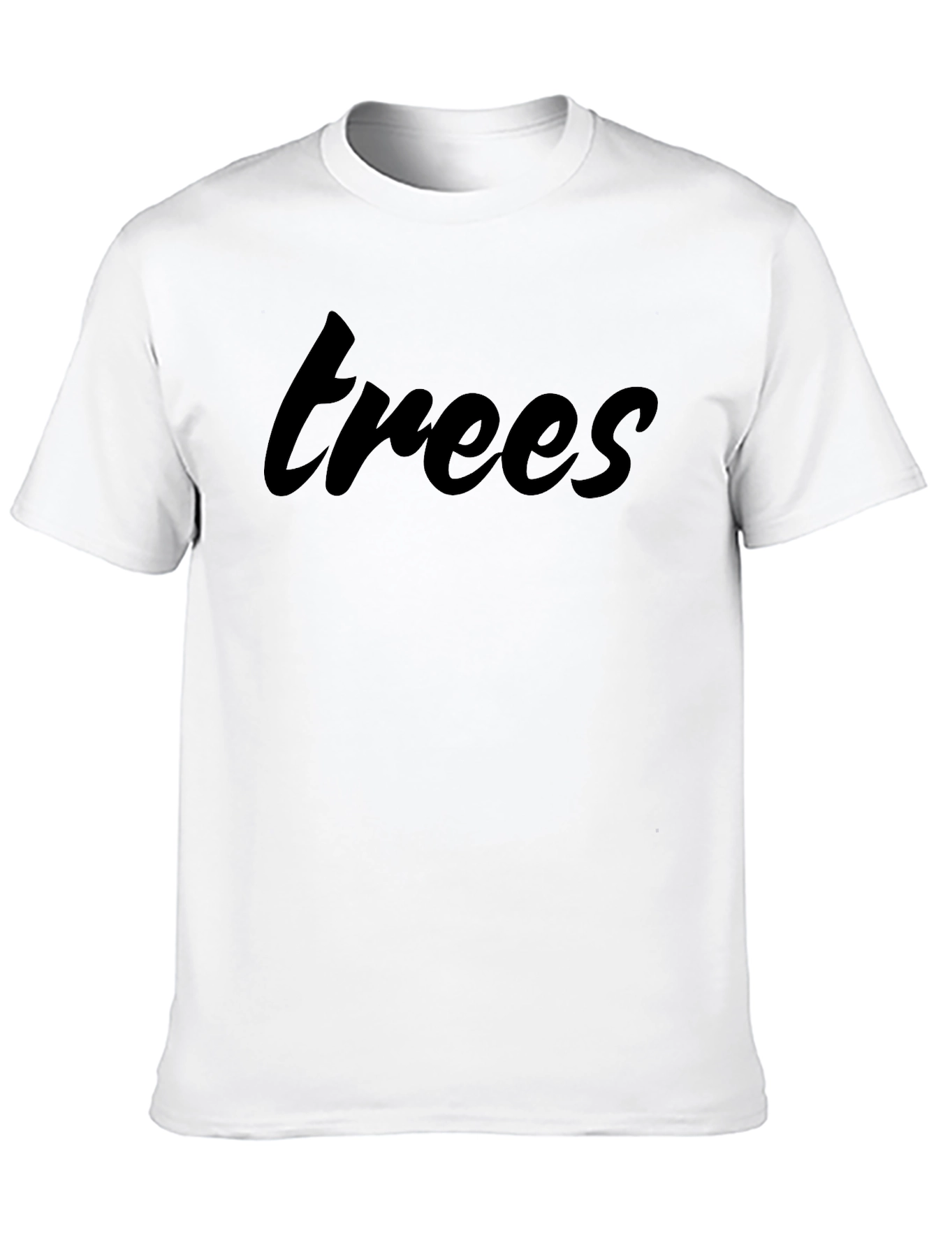 Trees Graphic Print Black T-Shirt