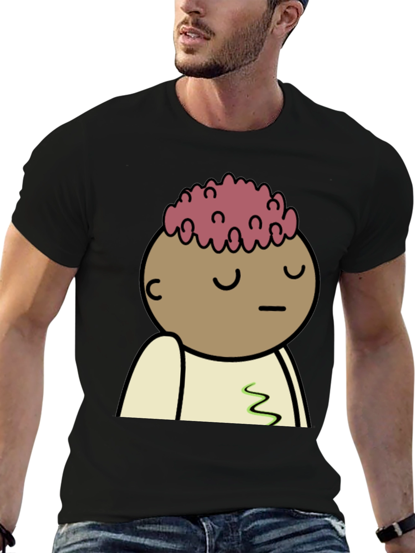Brainy Character Graphic T-Shirt - Relaxed Fit