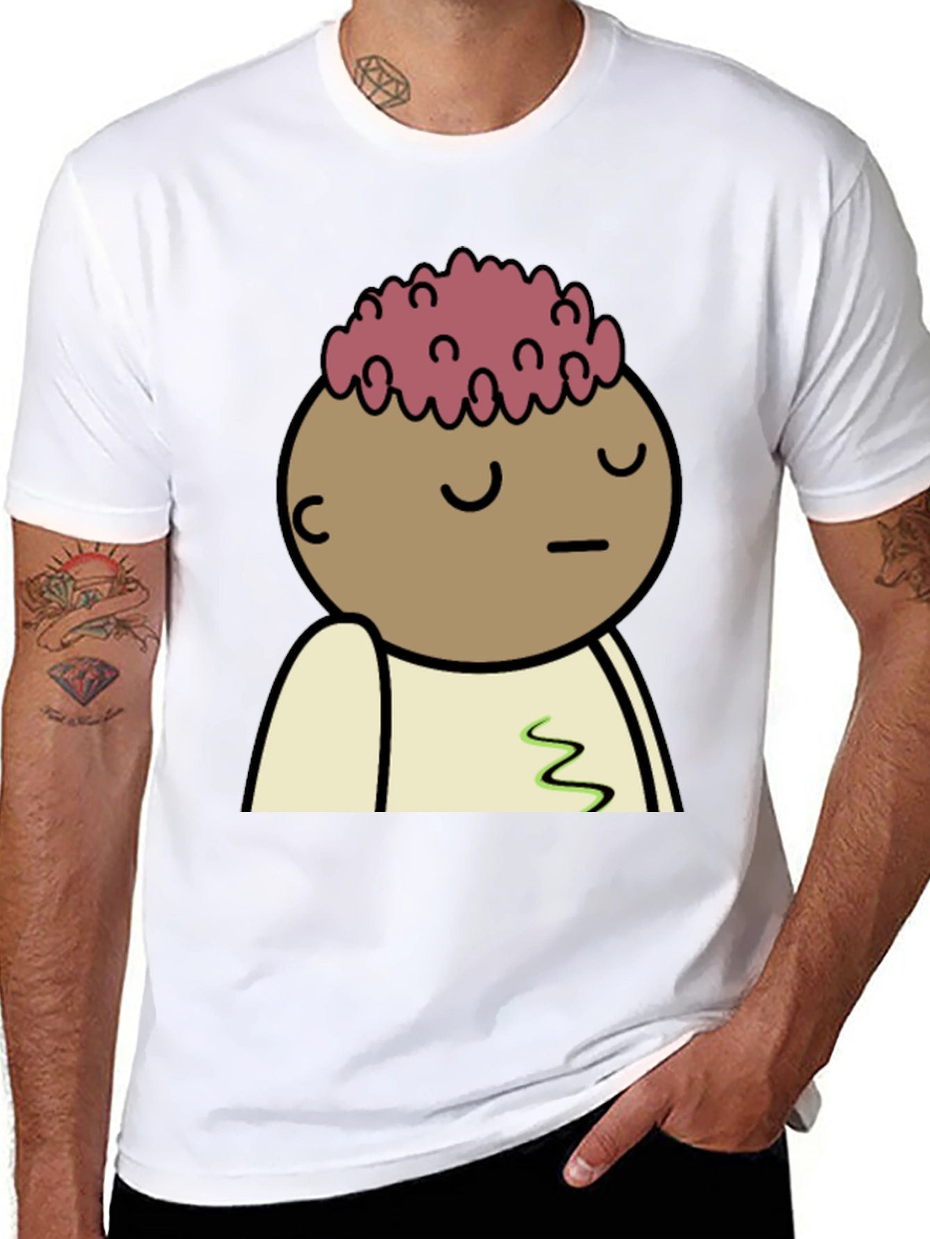 Brainy Character Graphic T-Shirt - Relaxed Fit
