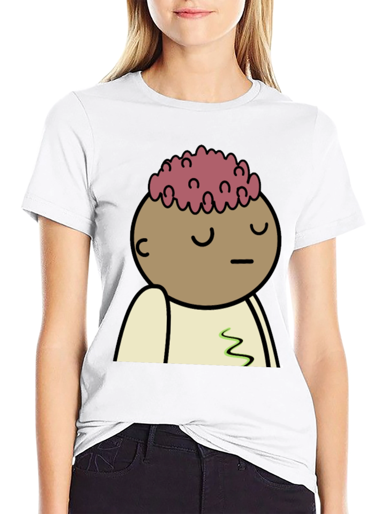 Brainy Character Graphic T-Shirt - Relaxed Fit