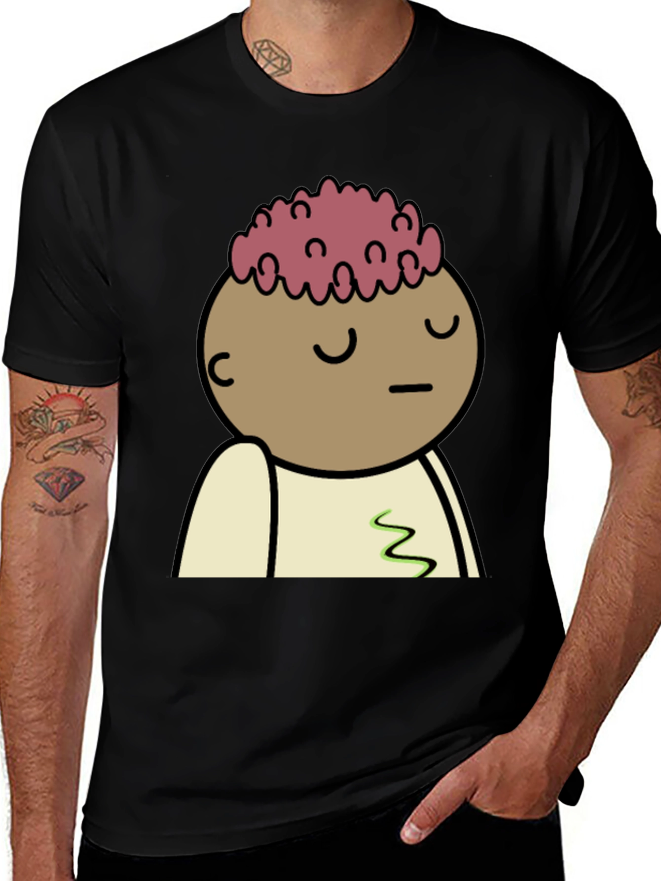 Brainy Character Graphic T-Shirt - Relaxed Fit