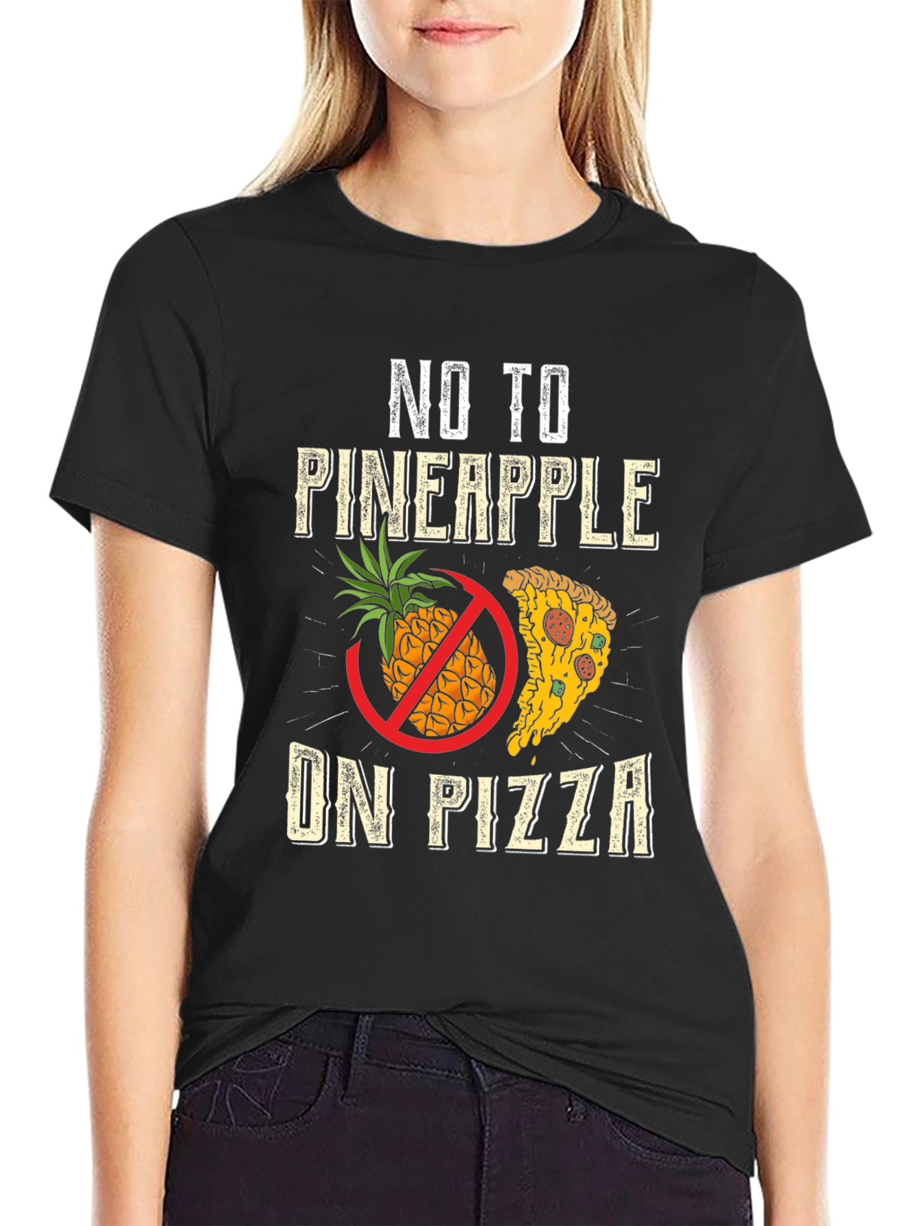 No Pineapple On Pizza Graphic Tee