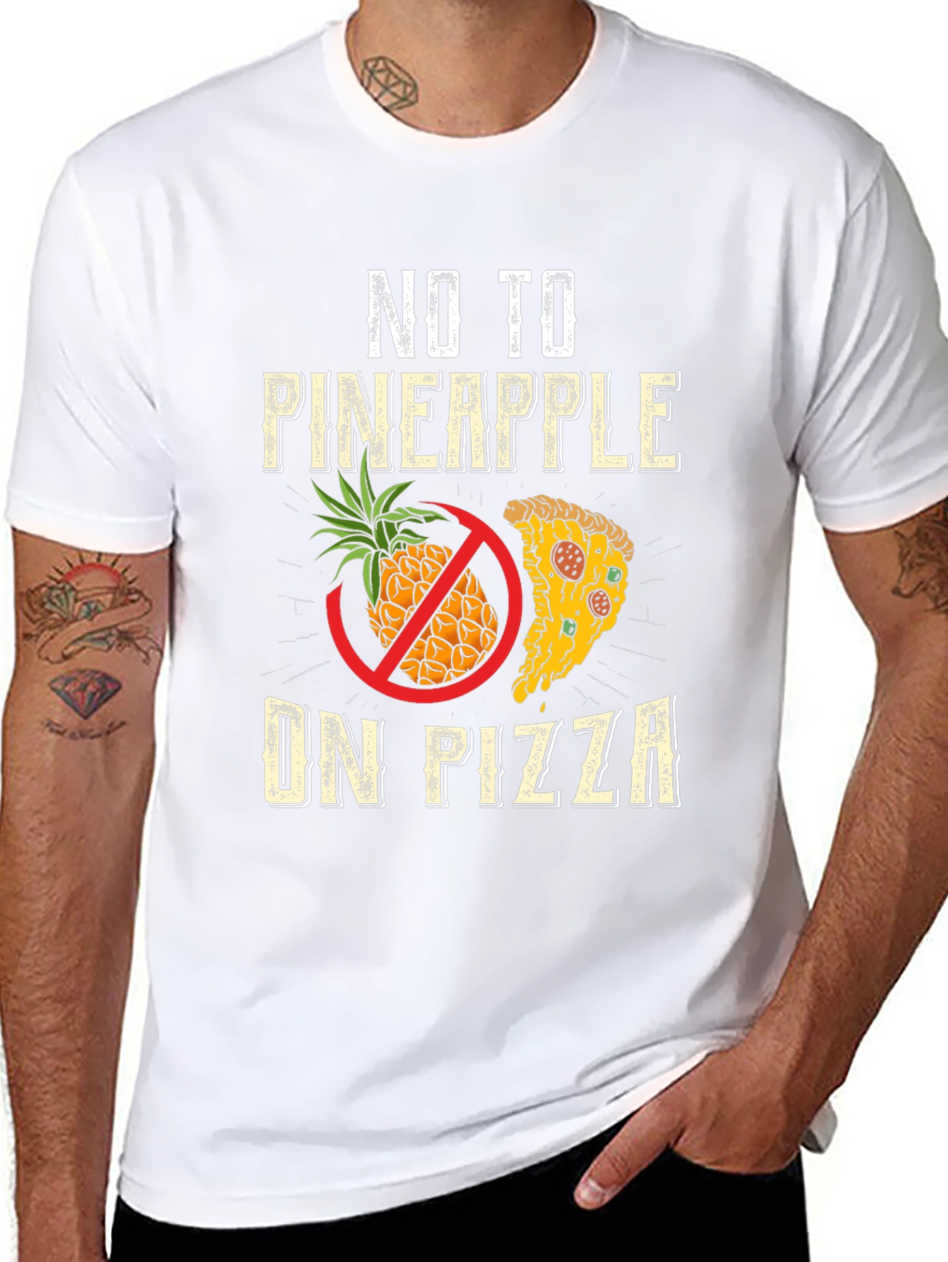 No Pineapple On Pizza Graphic Tee
