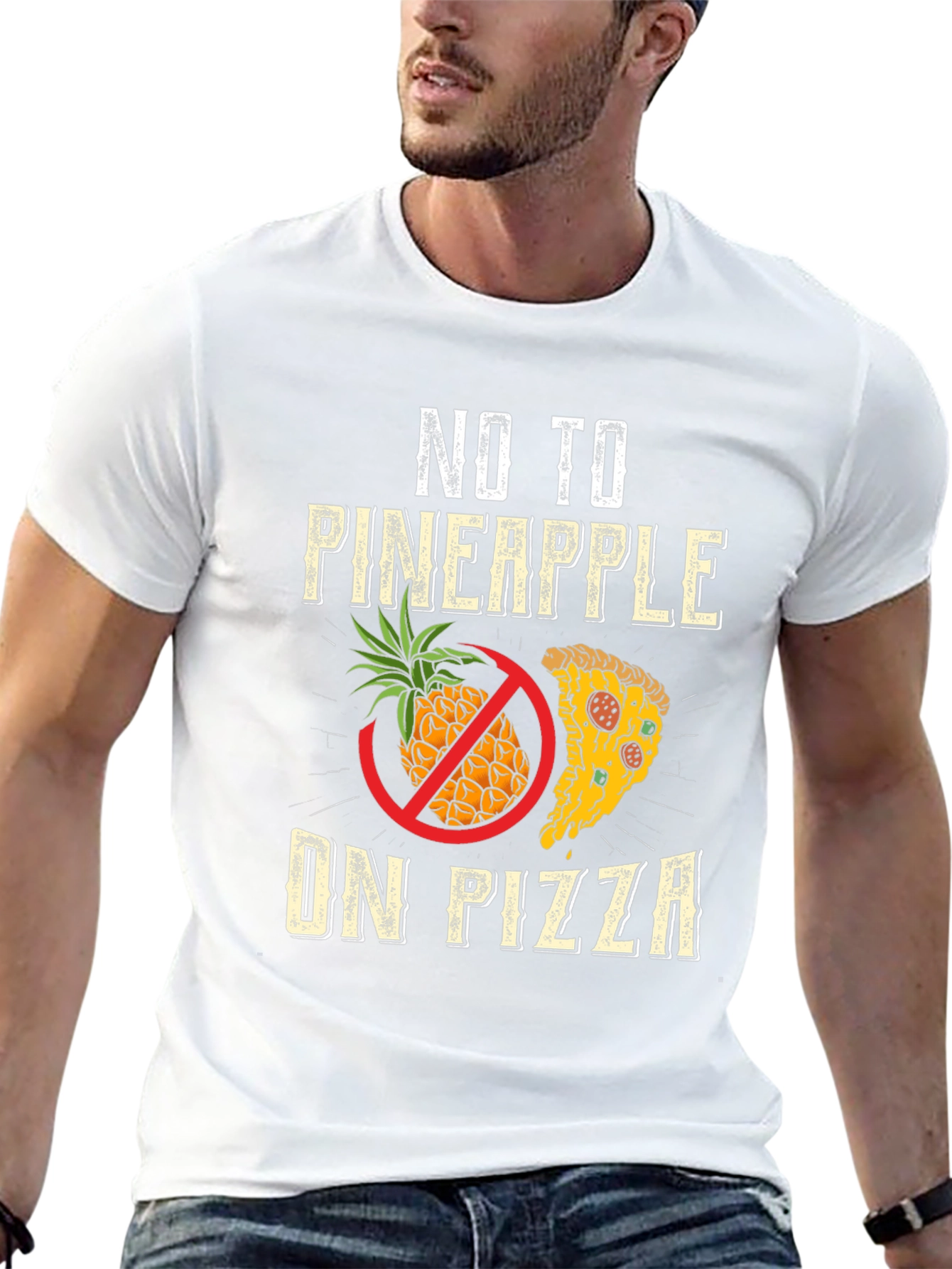 No Pineapple On Pizza Graphic Tee