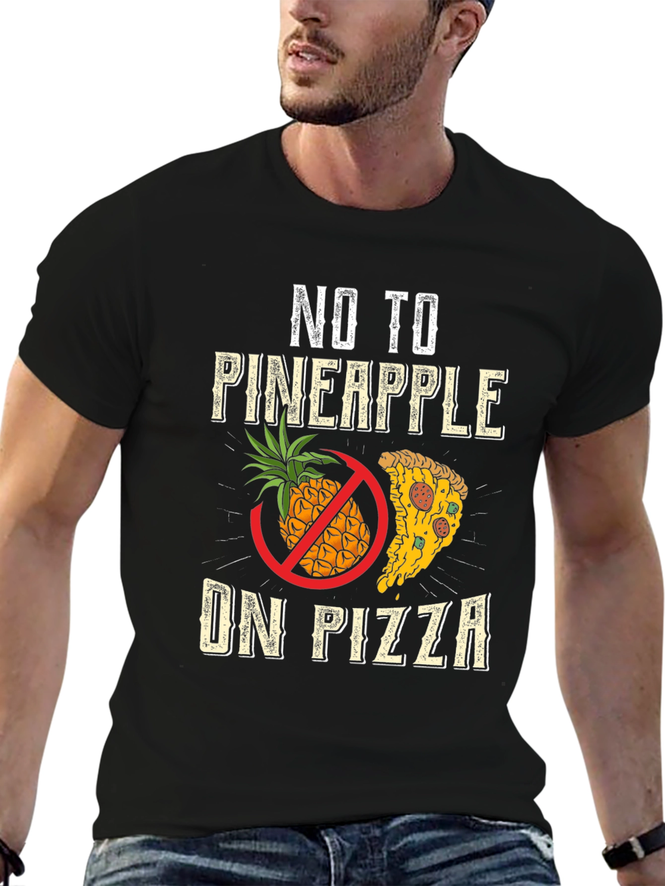 No Pineapple On Pizza Graphic Tee