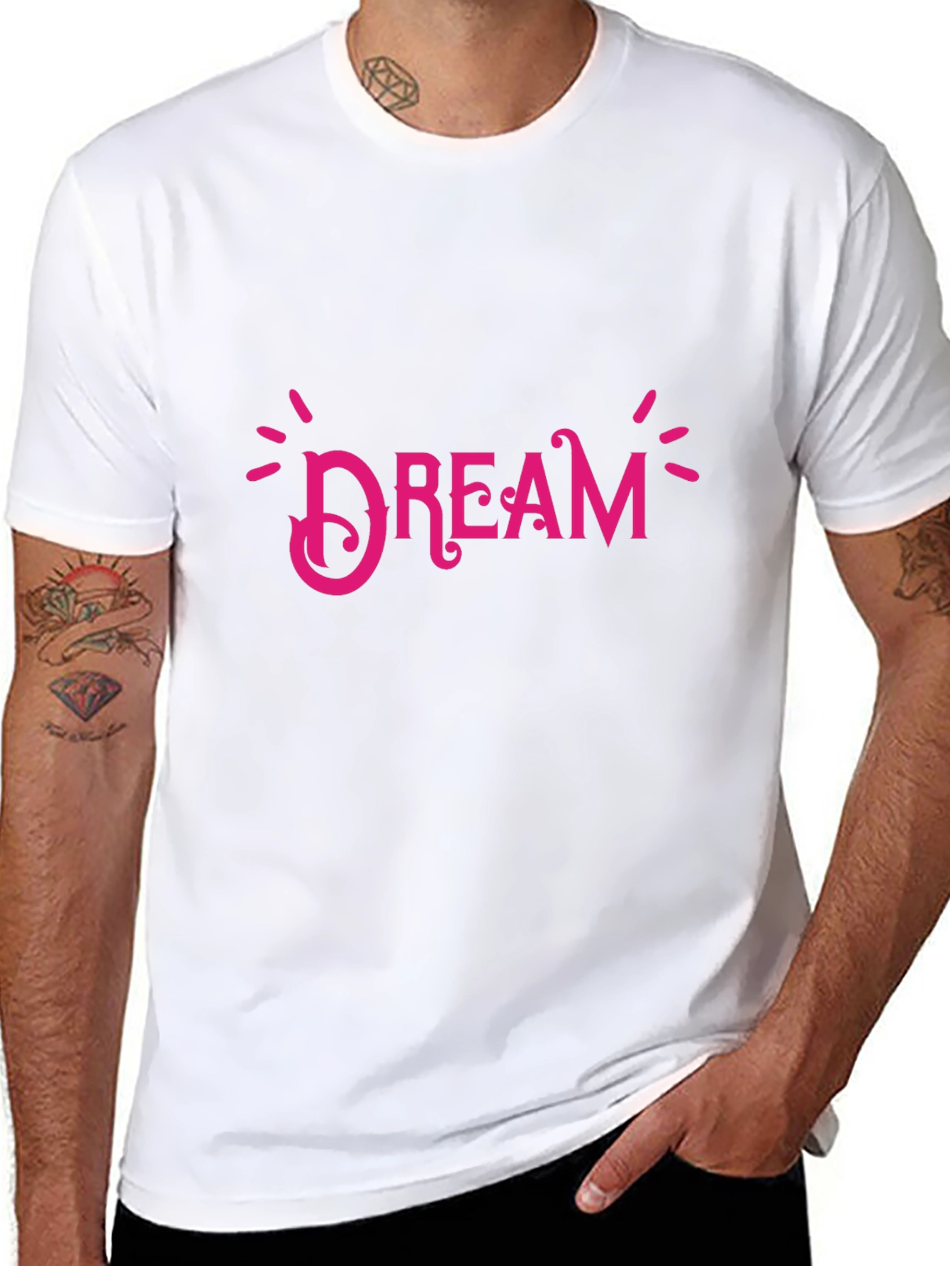 Dream Graphic Print Crew Neck T-Shirt