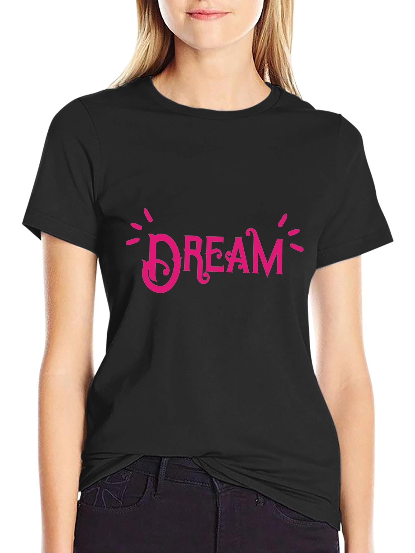 Dream Graphic Print Crew Neck T-Shirt