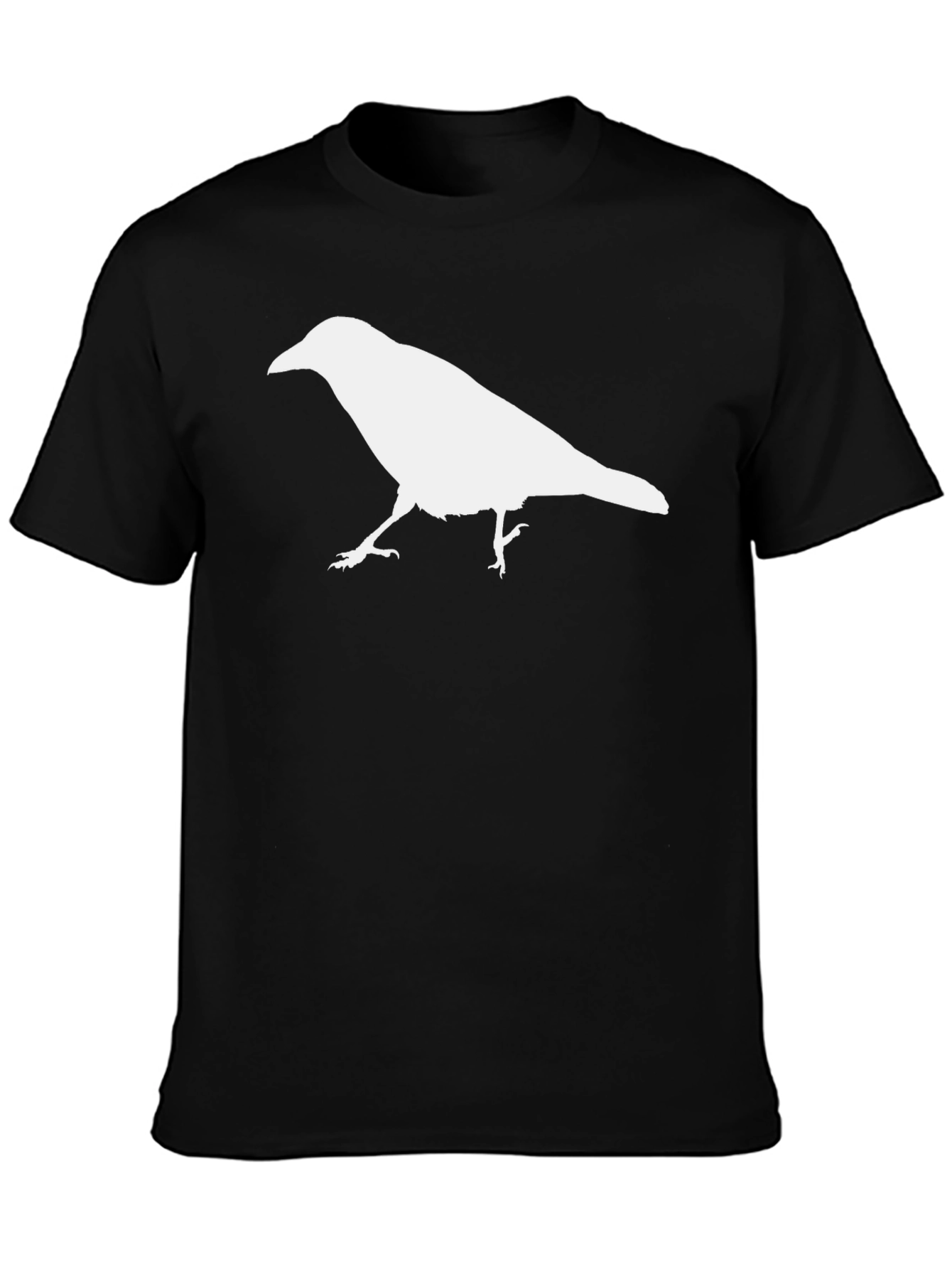 Raven Graphic Tee - Black Cotton T-Shirt