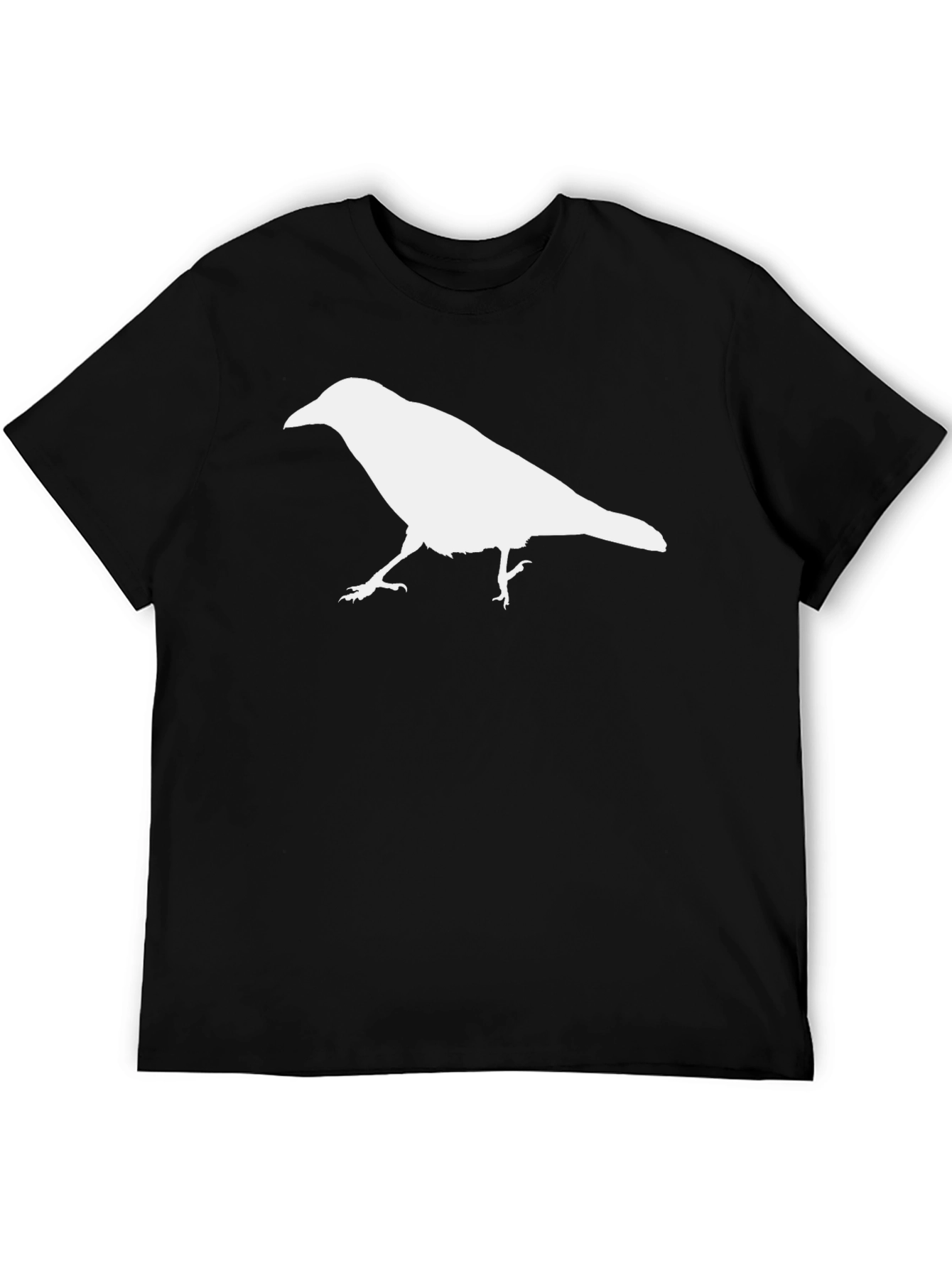 Raven Graphic Tee - Black Cotton T-Shirt