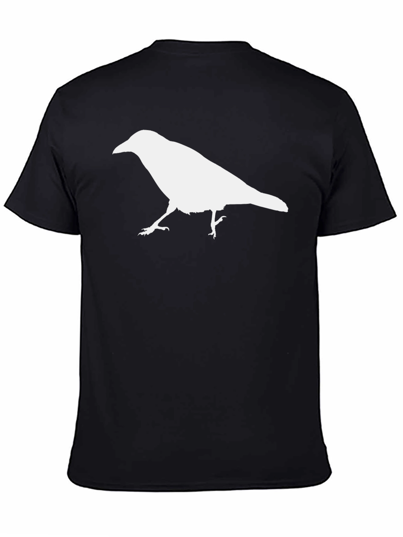 Raven Graphic Tee - Black Cotton T-Shirt