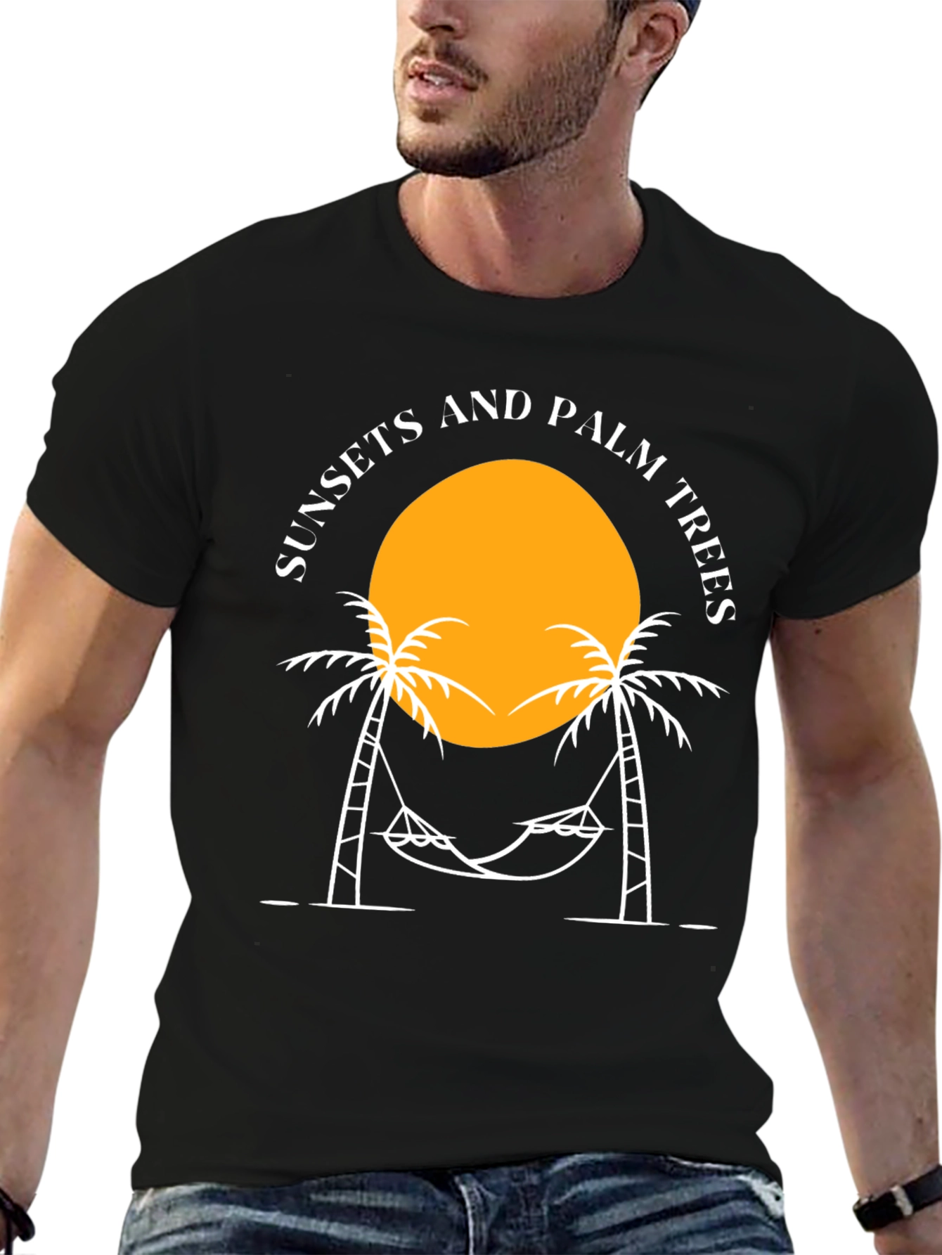 Sunsets and Palm Trees Graphic Tee