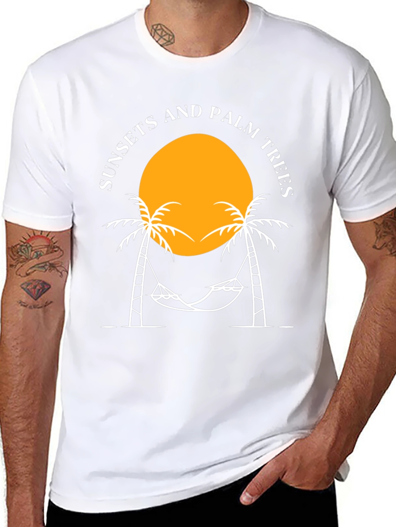 Sunsets and Palm Trees Graphic Tee