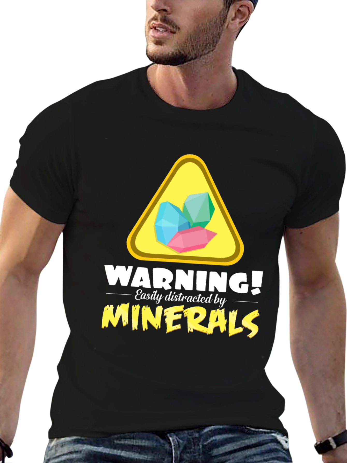 Mineral Warning T-Shirt - Easily Distracted Funny Tee