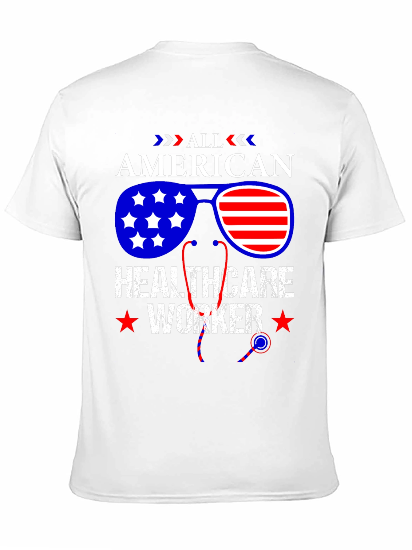 All American Healthcare Worker Patriotic T-Shirt