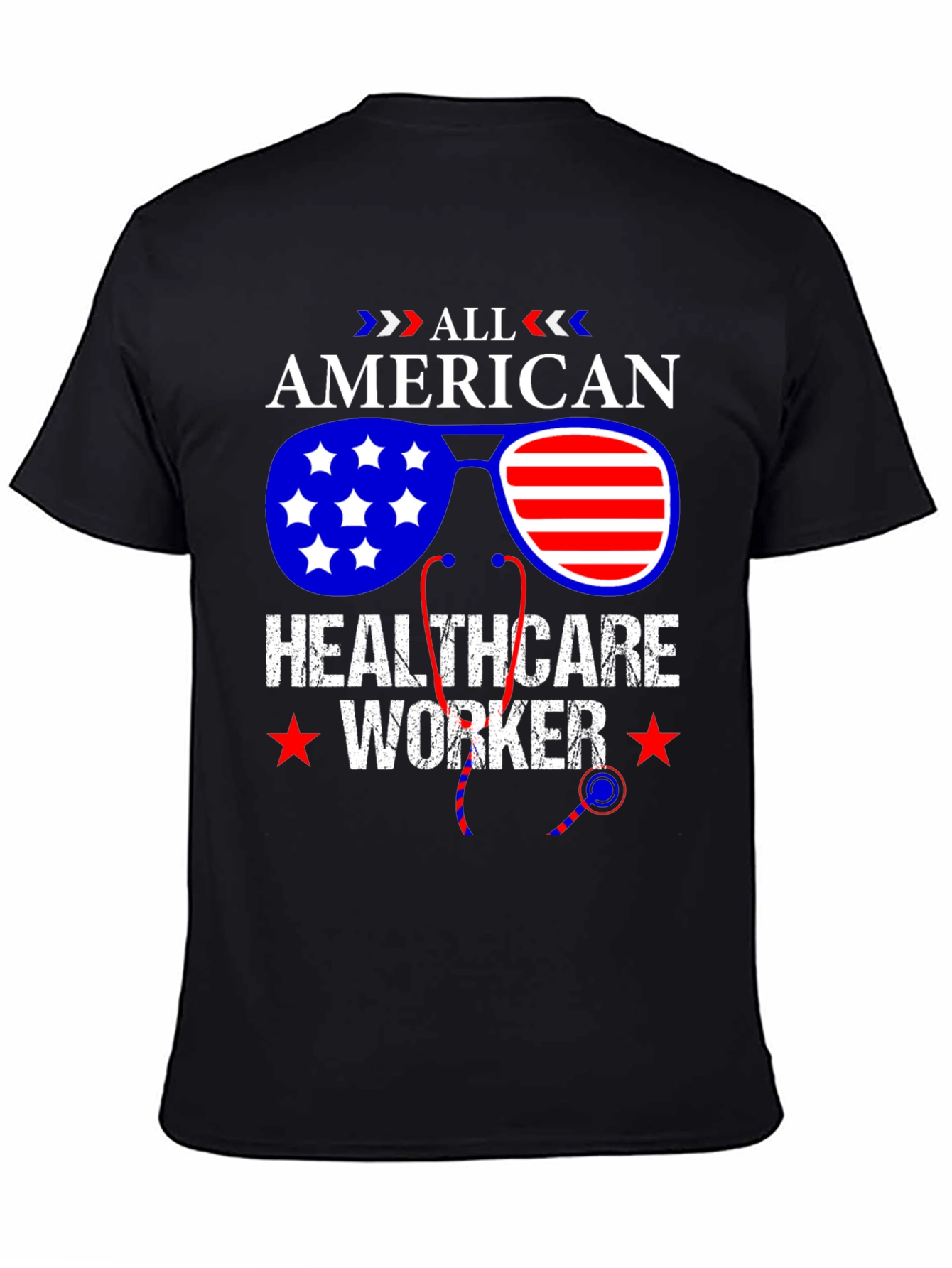 All American Healthcare Worker Patriotic T-Shirt