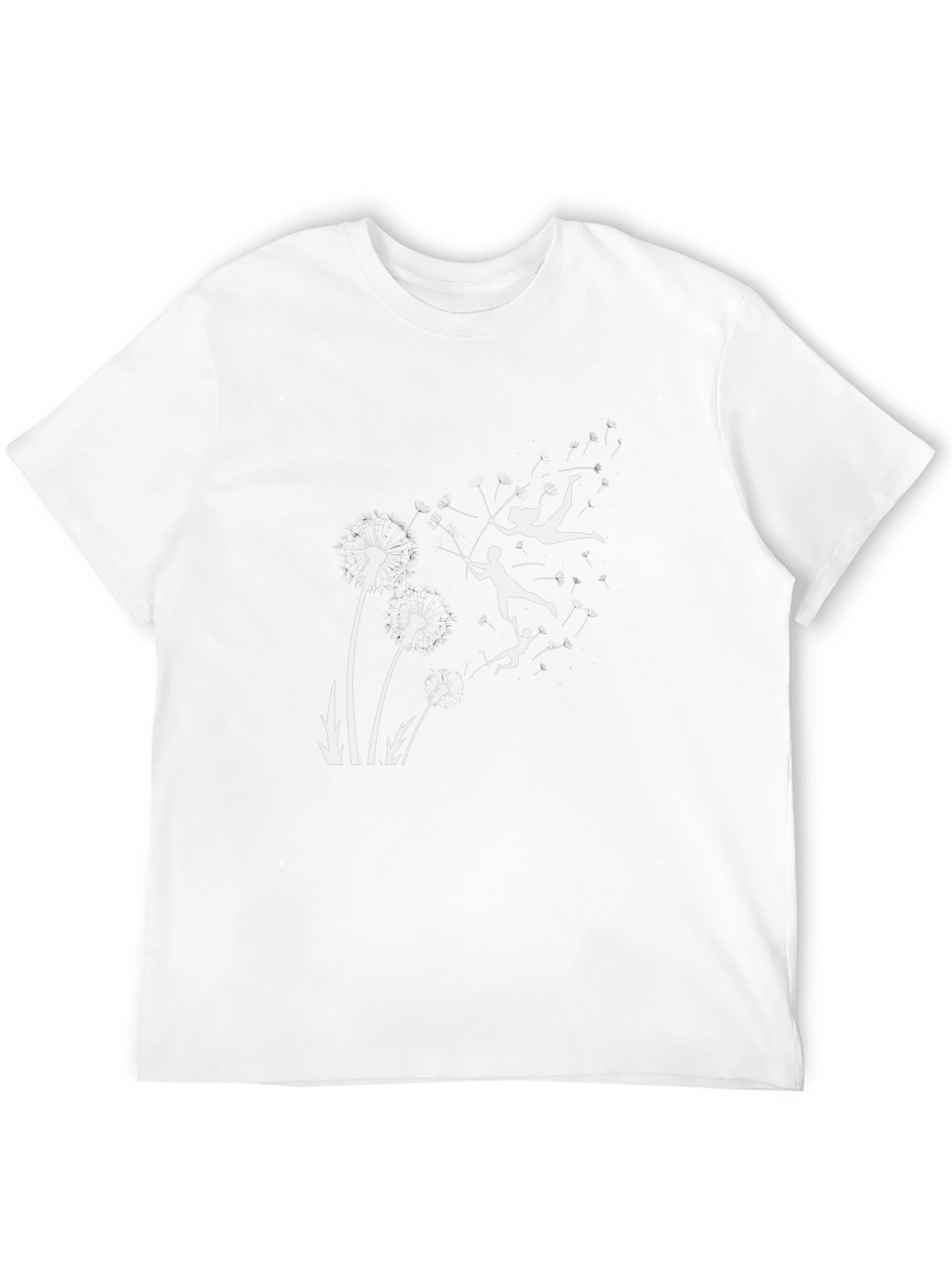 Dandelion Fairy Black T-Shirt | Whimsical Design