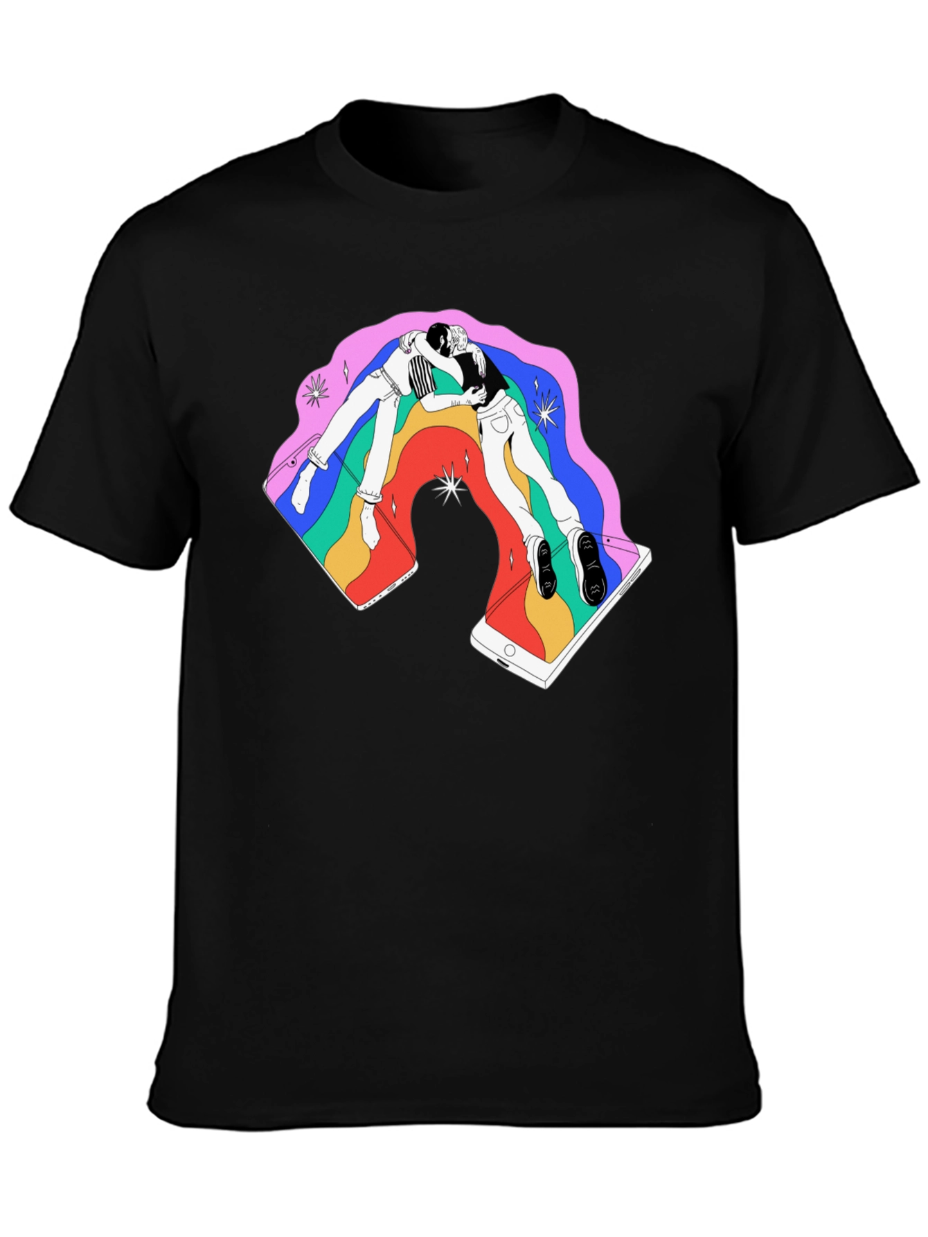 Rainbow Smartphone Graphic Tee
