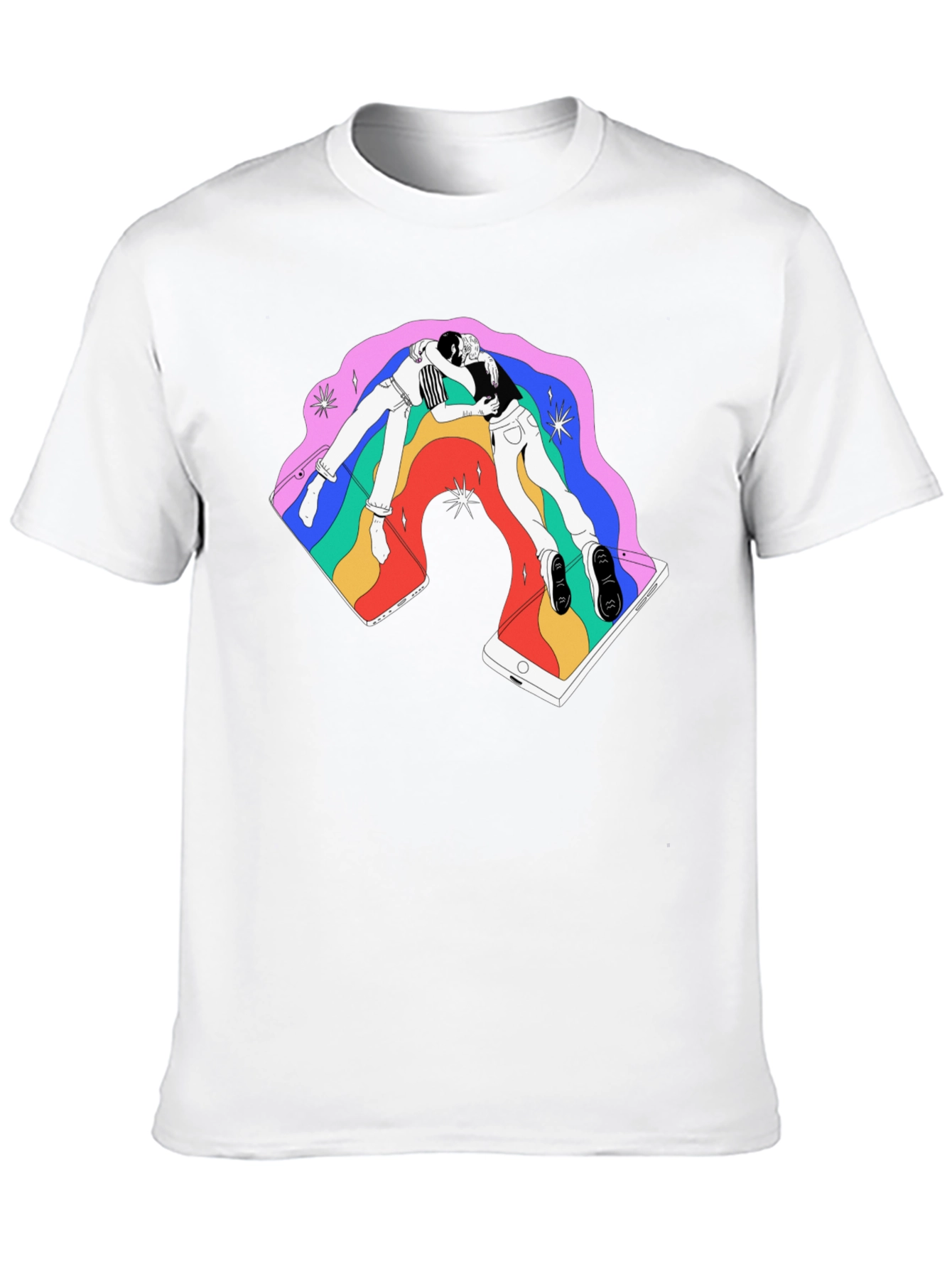 Rainbow Smartphone Graphic Tee