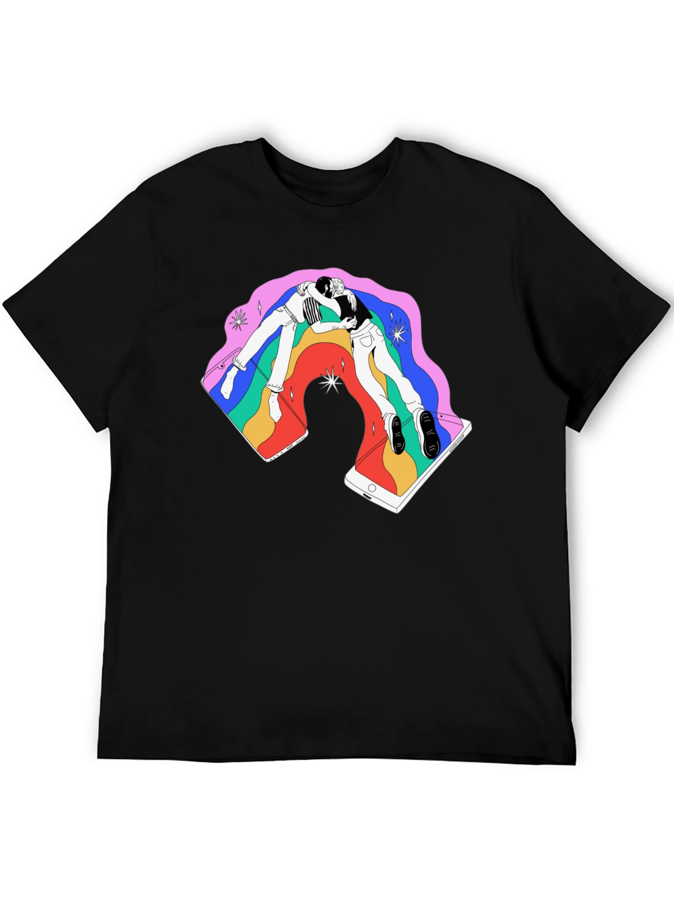 Rainbow Smartphone Graphic Tee