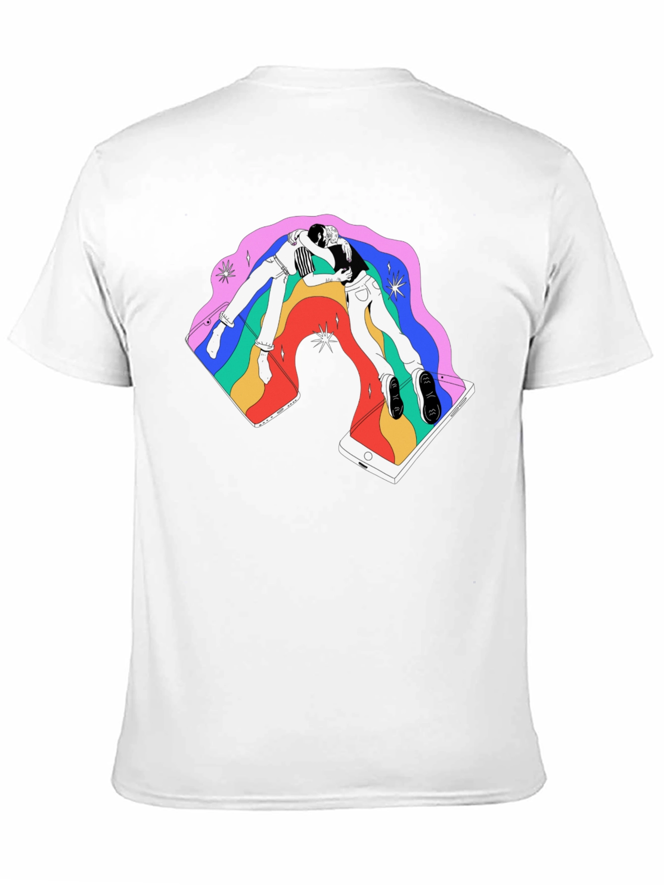 Rainbow Smartphone Graphic Tee