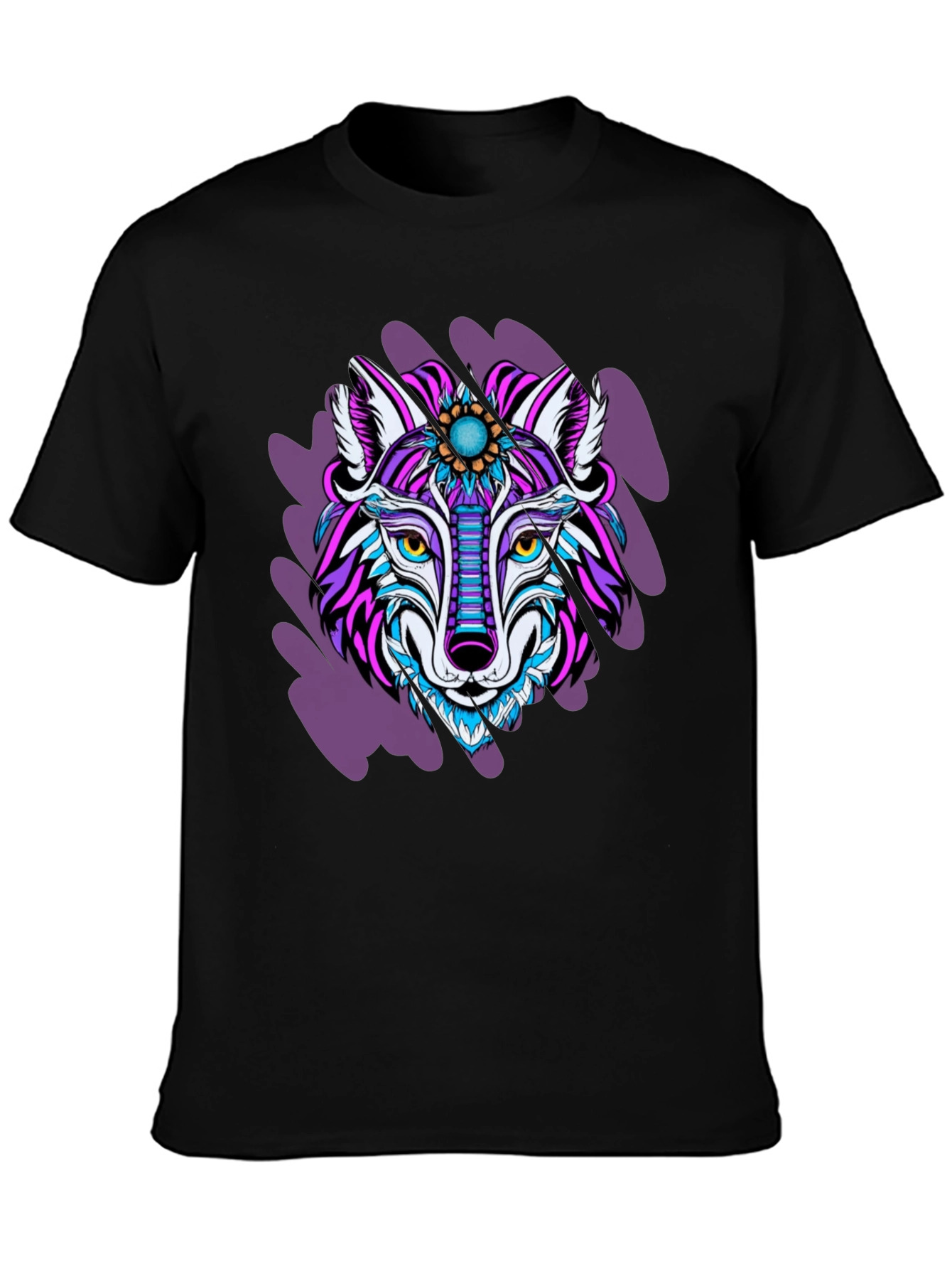 Artistic Wolf Graphic Tee - Bold & Unique