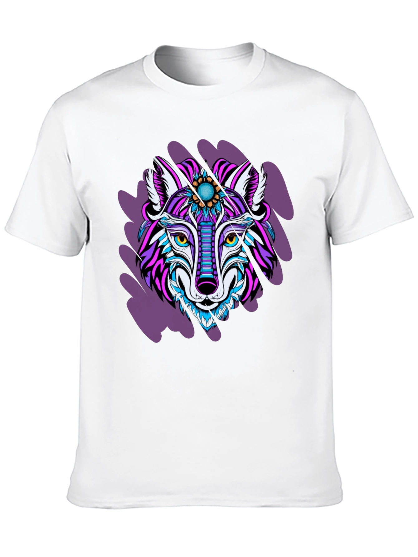 Artistic Wolf Graphic Tee - Bold & Unique