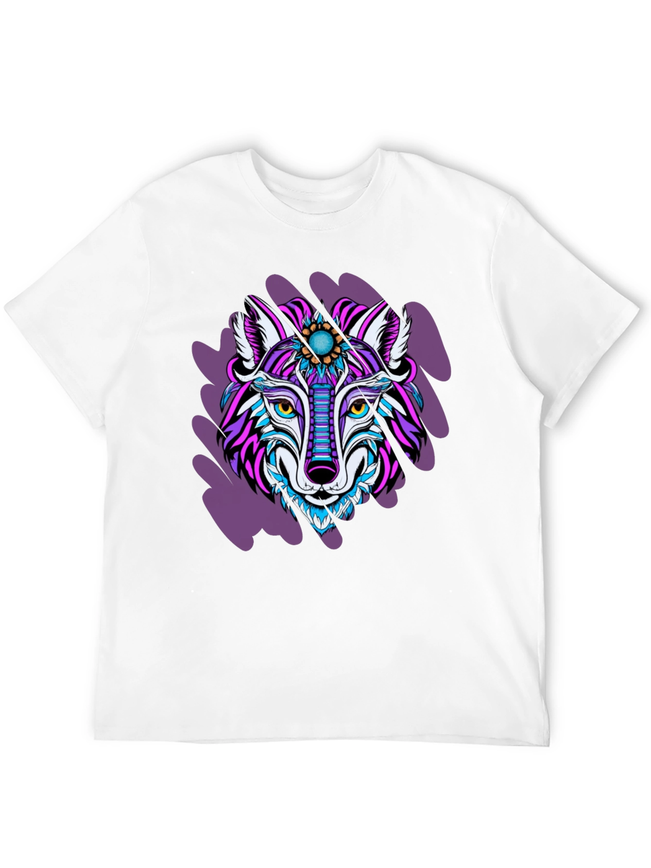 Artistic Wolf Graphic Tee - Bold & Unique