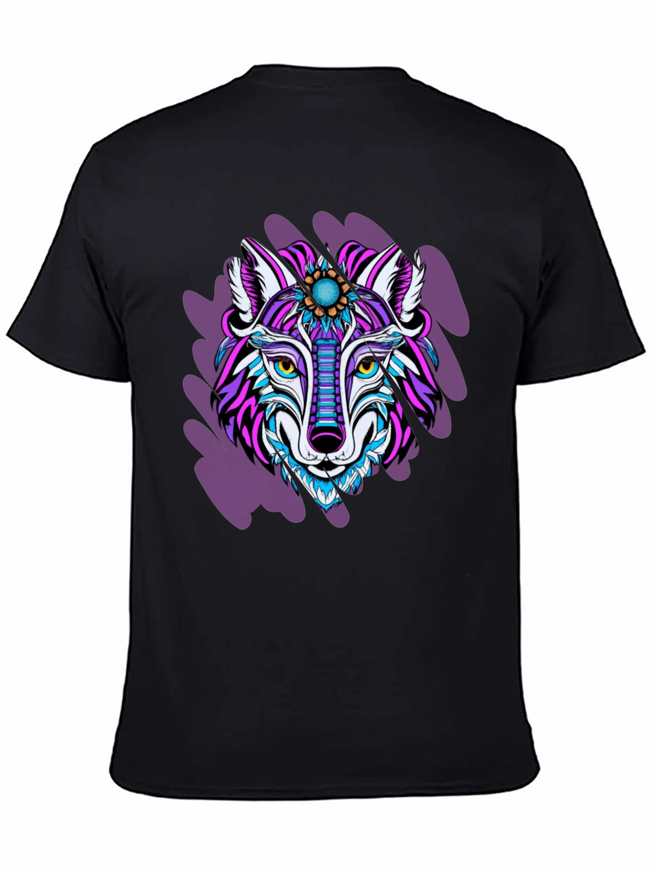 Artistic Wolf Graphic Tee - Bold & Unique