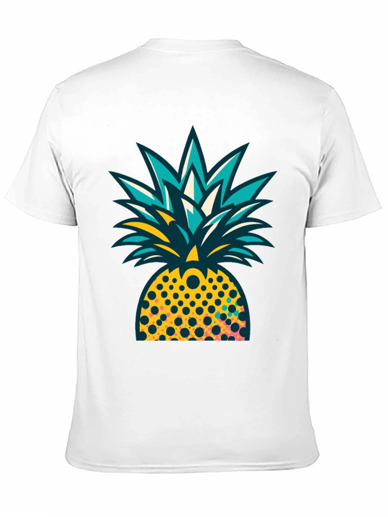 Pineapple Graphic Black T-Shirt - Tropical Design