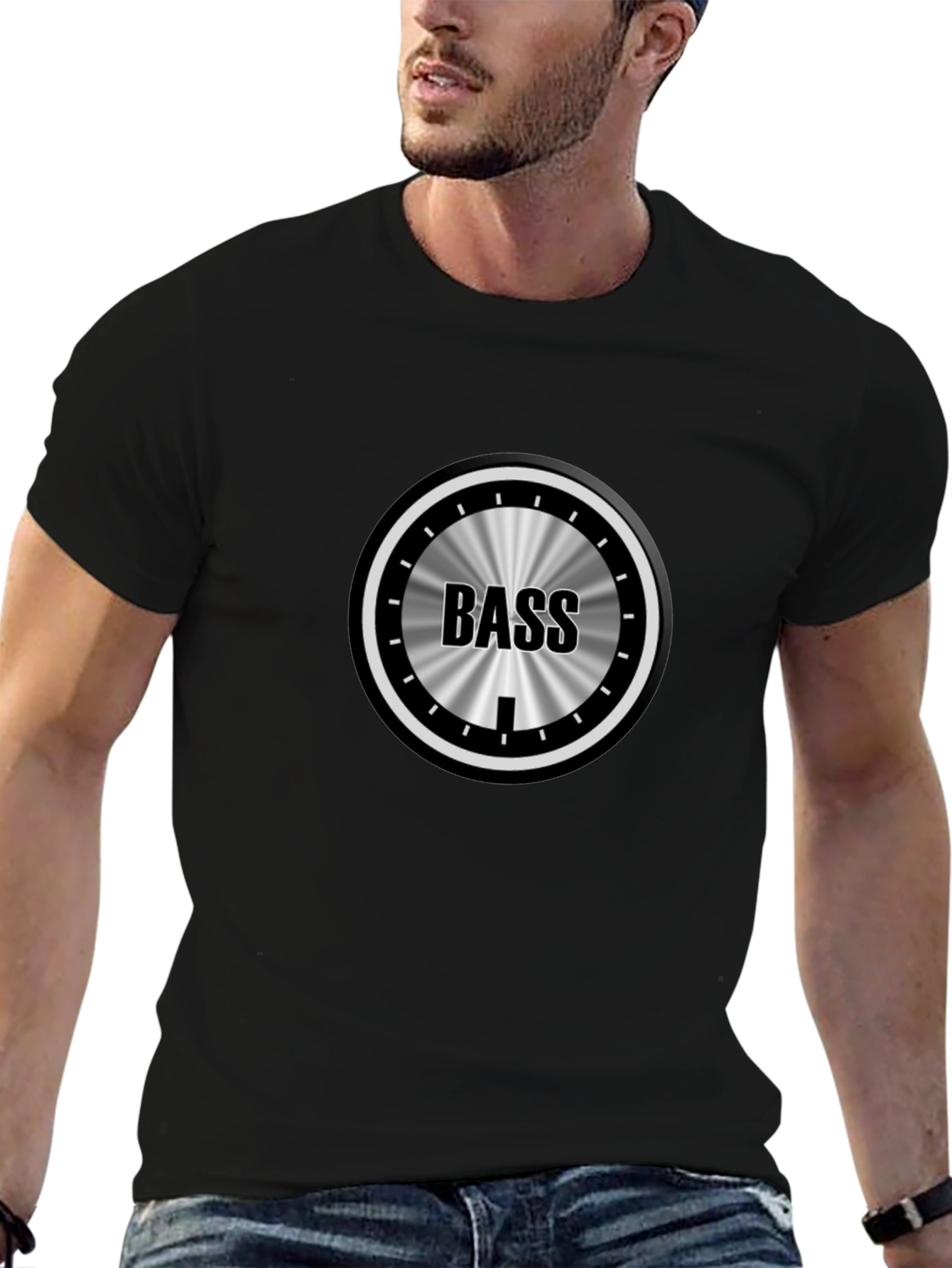 Bass Knob Graphic Black T-Shirt