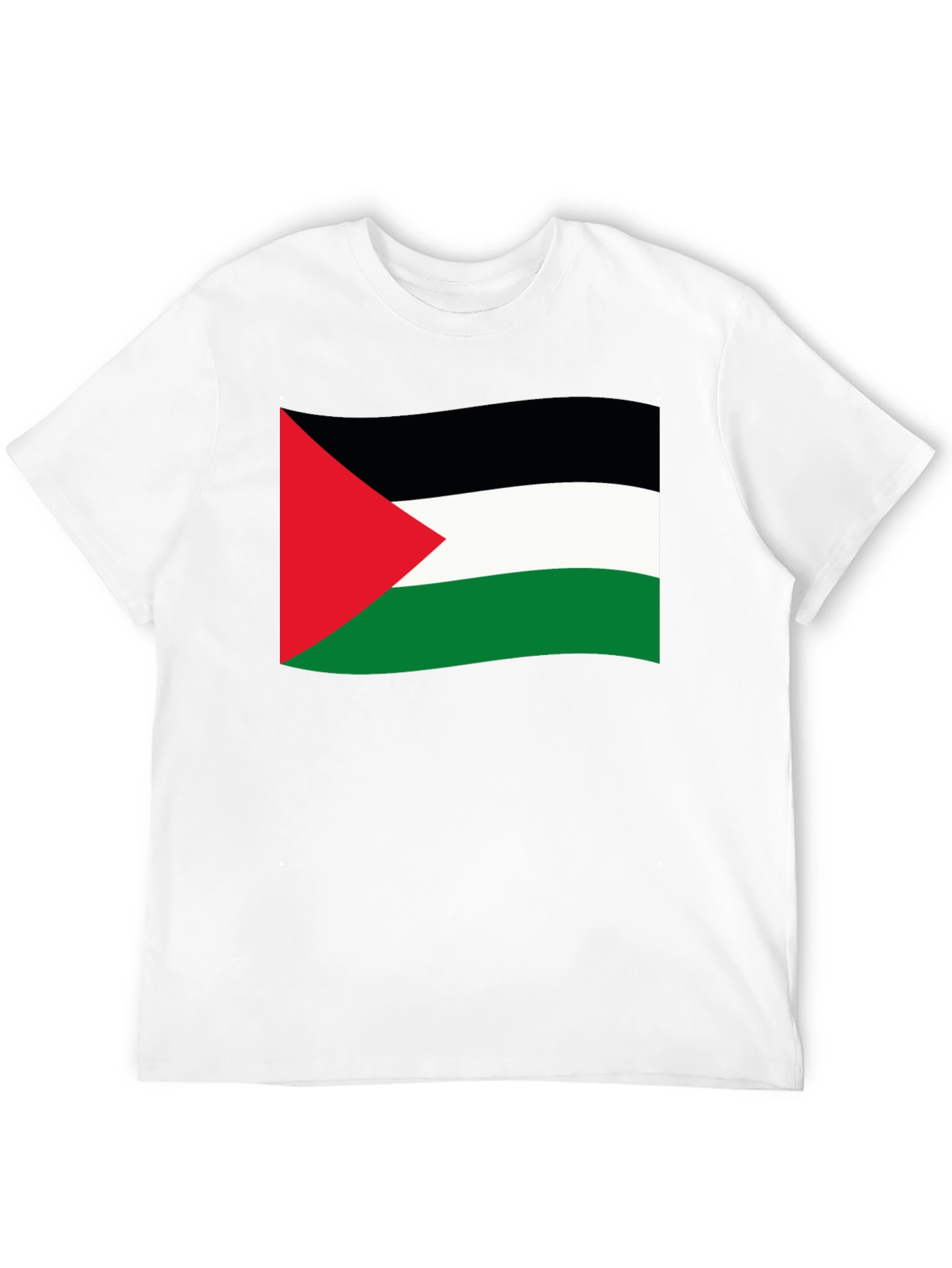 Palestine Flag T-Shirt - Black Casual Tee