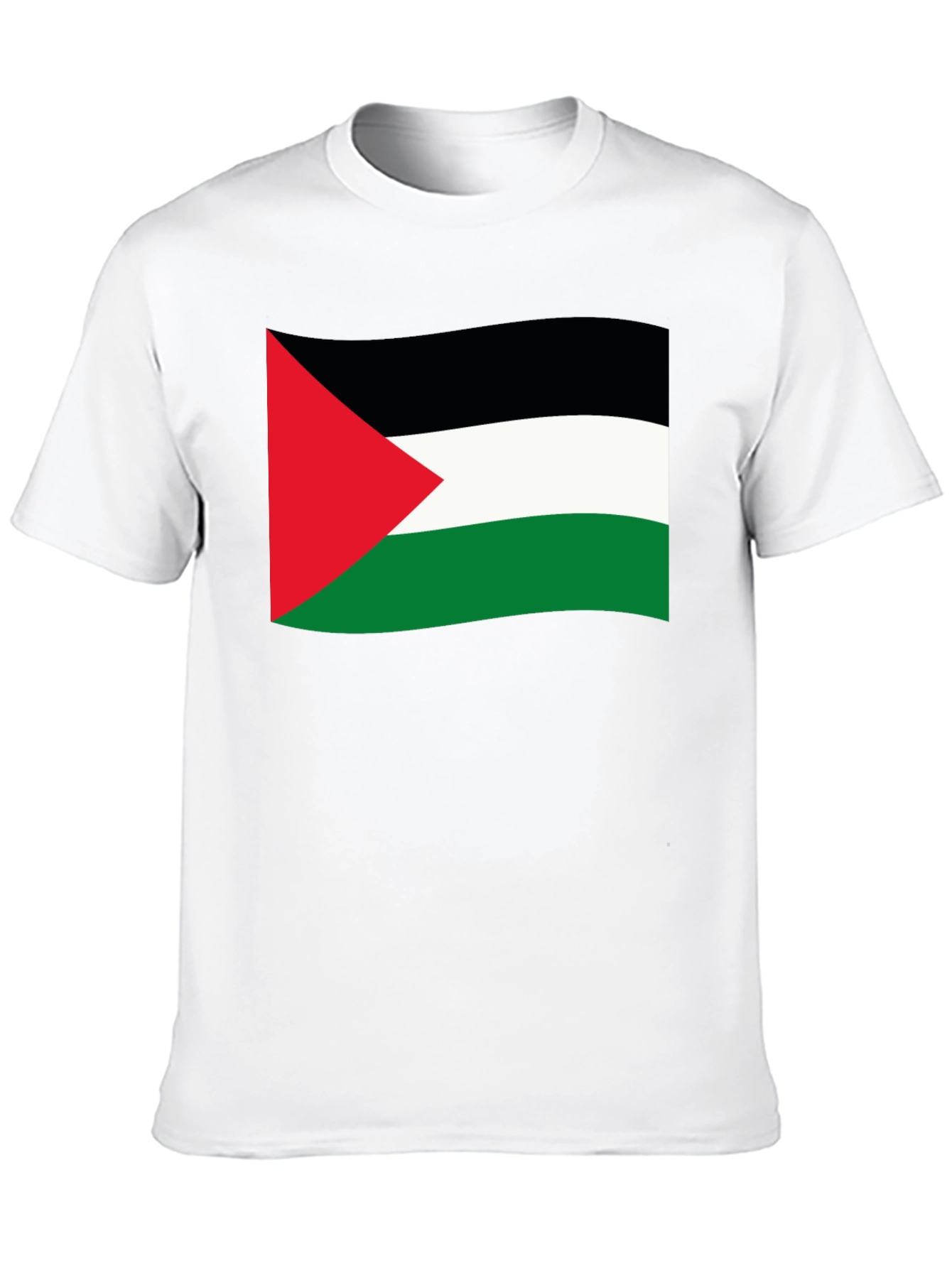 Palestine Flag T-Shirt - Black Casual Tee