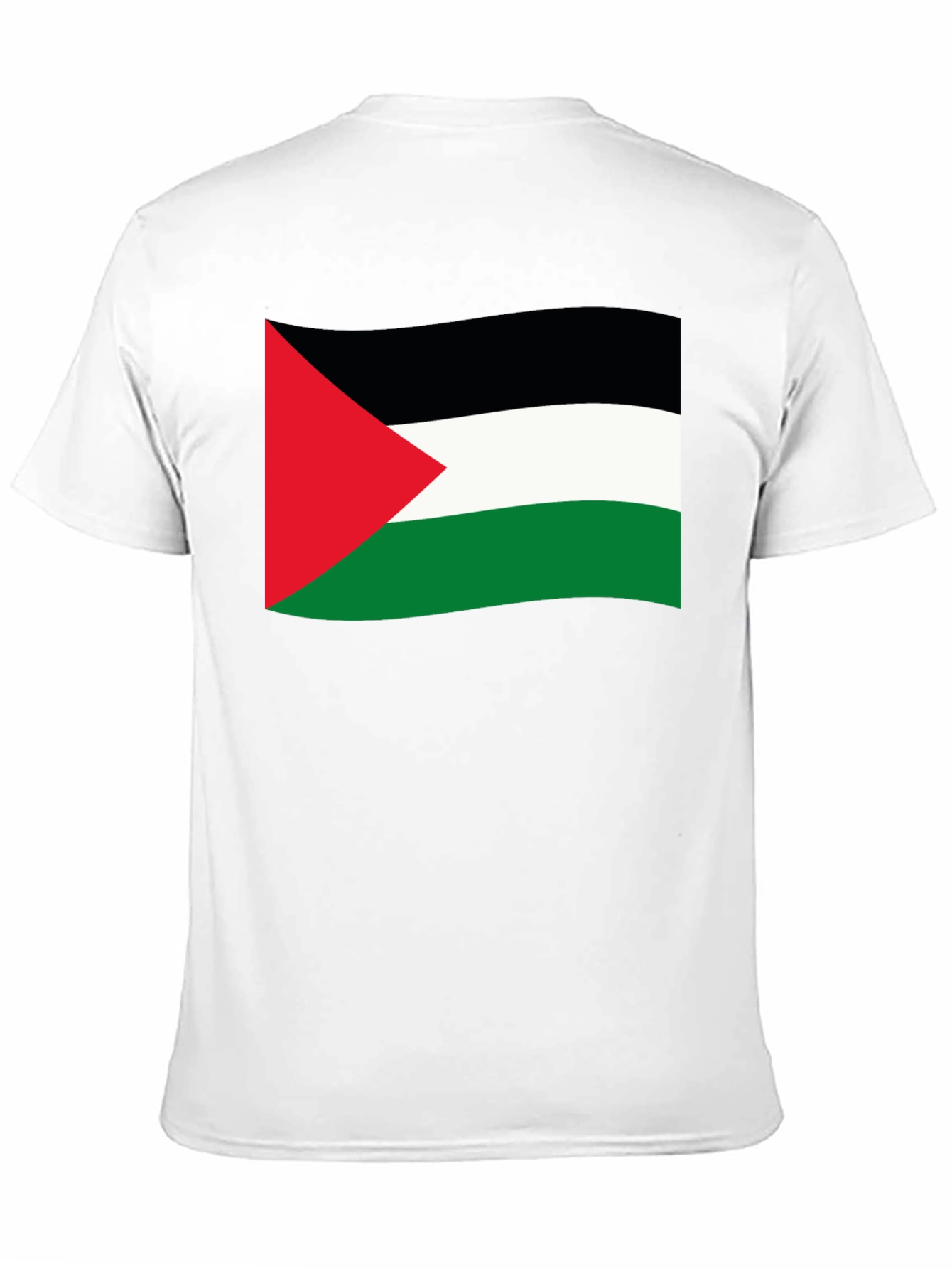 Palestine Flag T-Shirt - Black Casual Tee