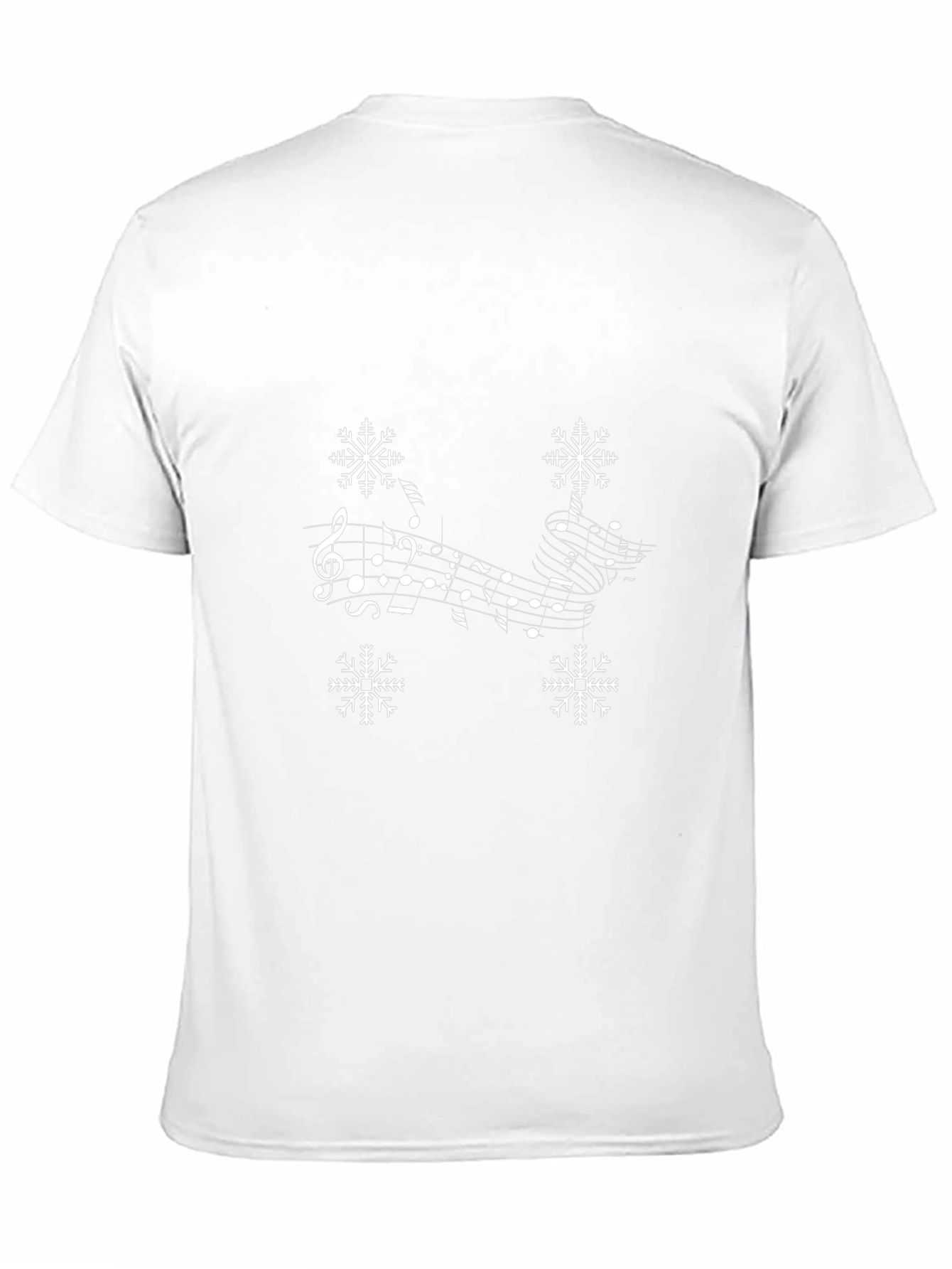 Musical Snowflake Graphic Tee - Black Cotton Blend