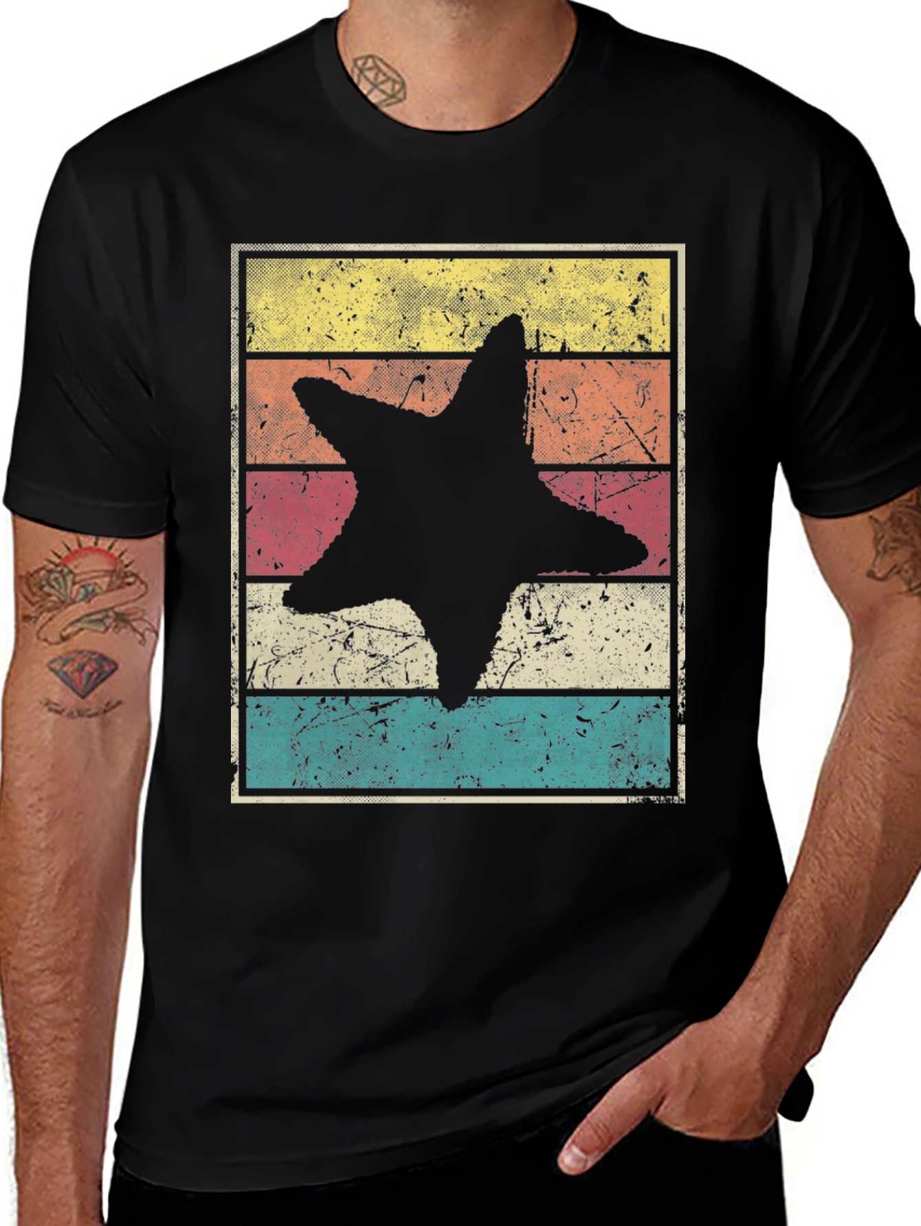 Retro Starfish Graphic T-Shirt