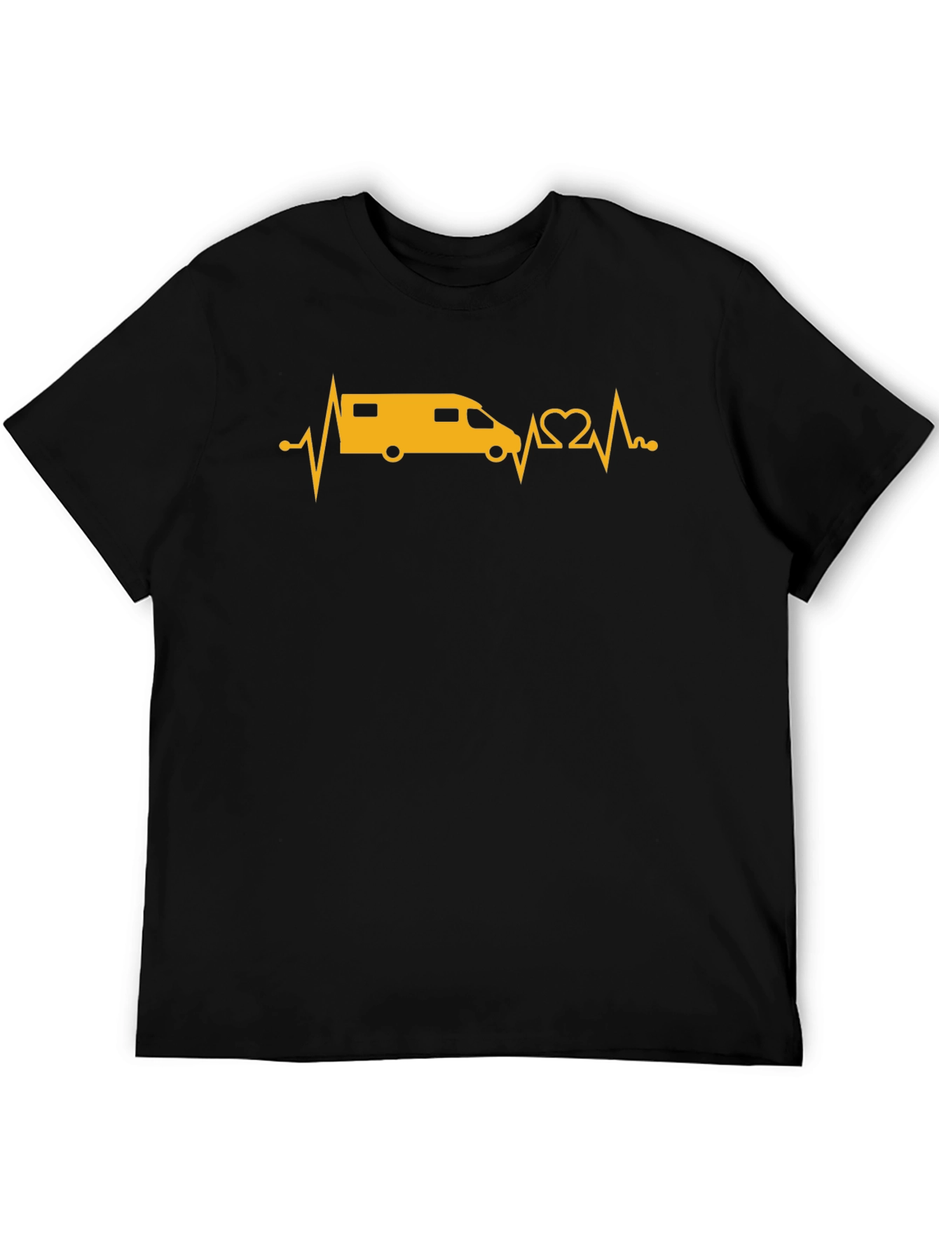 Camper Van Heartbeat Graphic T-Shirt