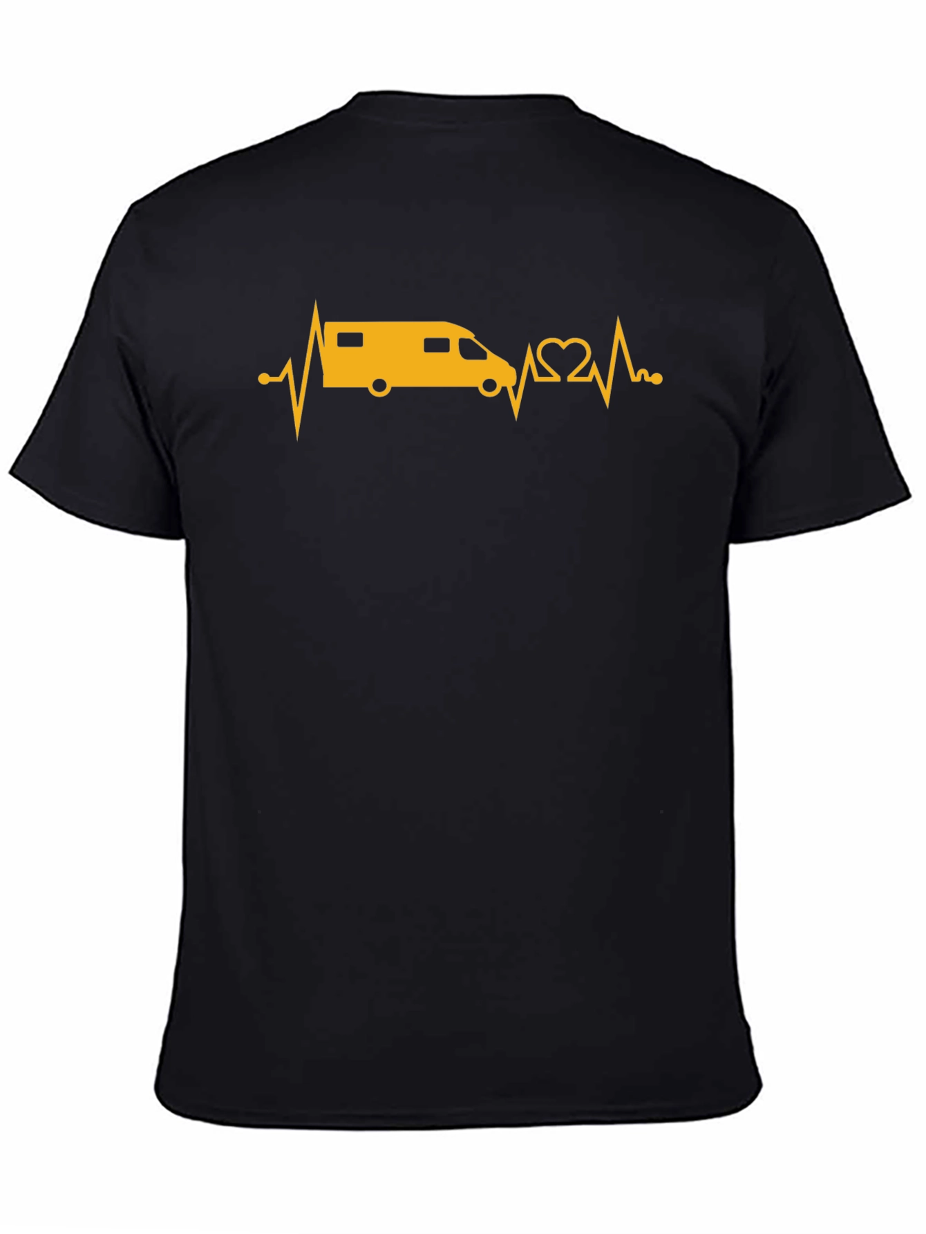 Camper Van Heartbeat Graphic T-Shirt