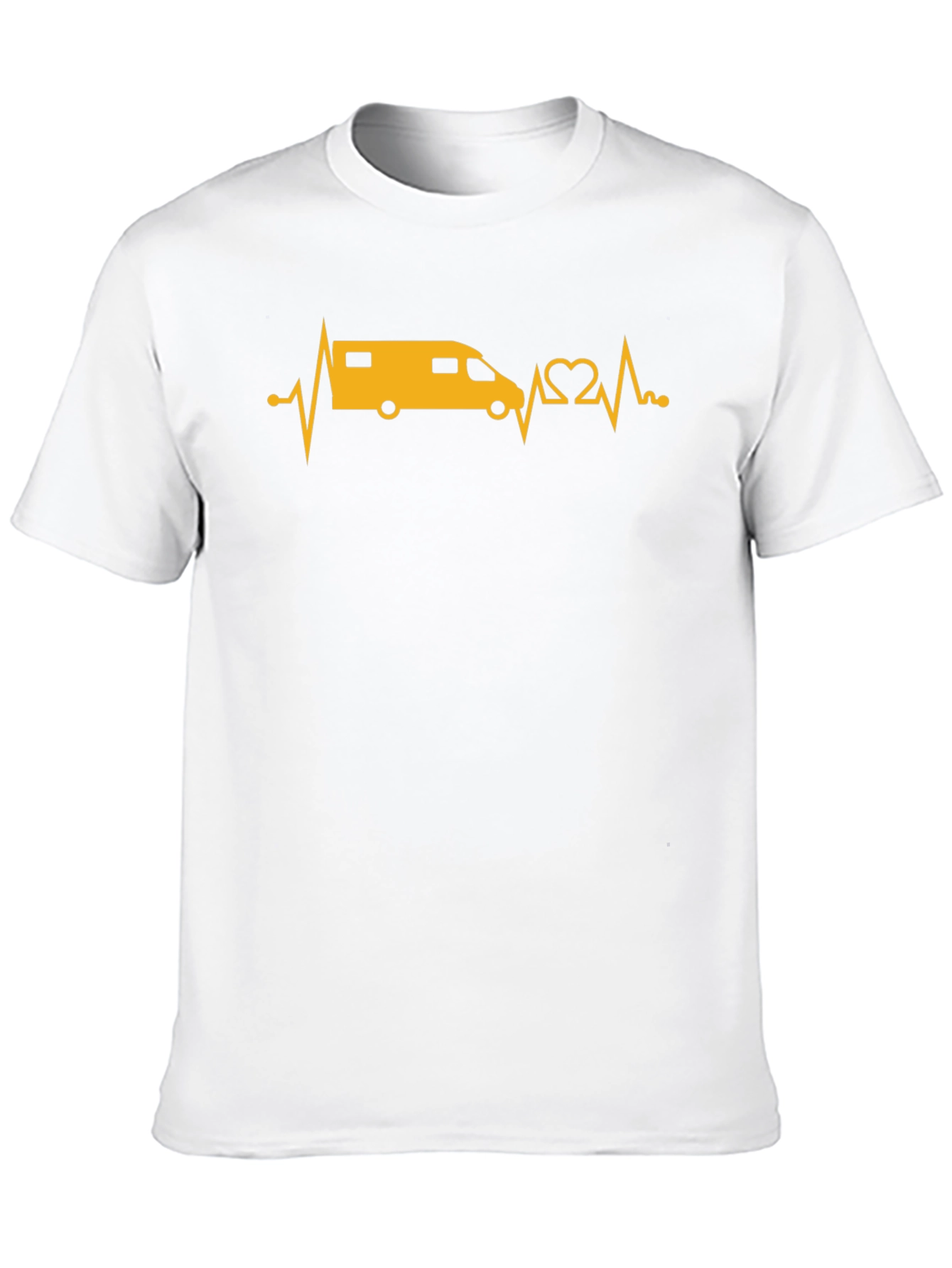 Camper Van Heartbeat Graphic T-Shirt