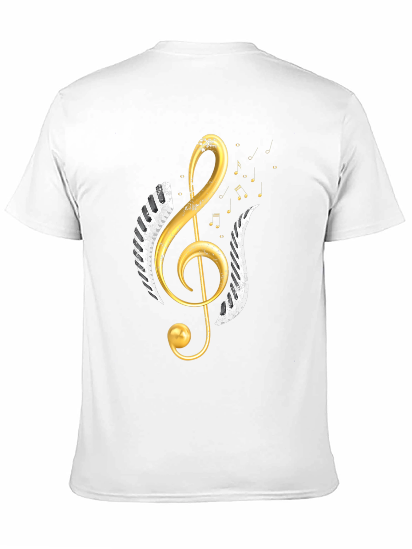 Musical Treble Clef Graphic Tee - Black
