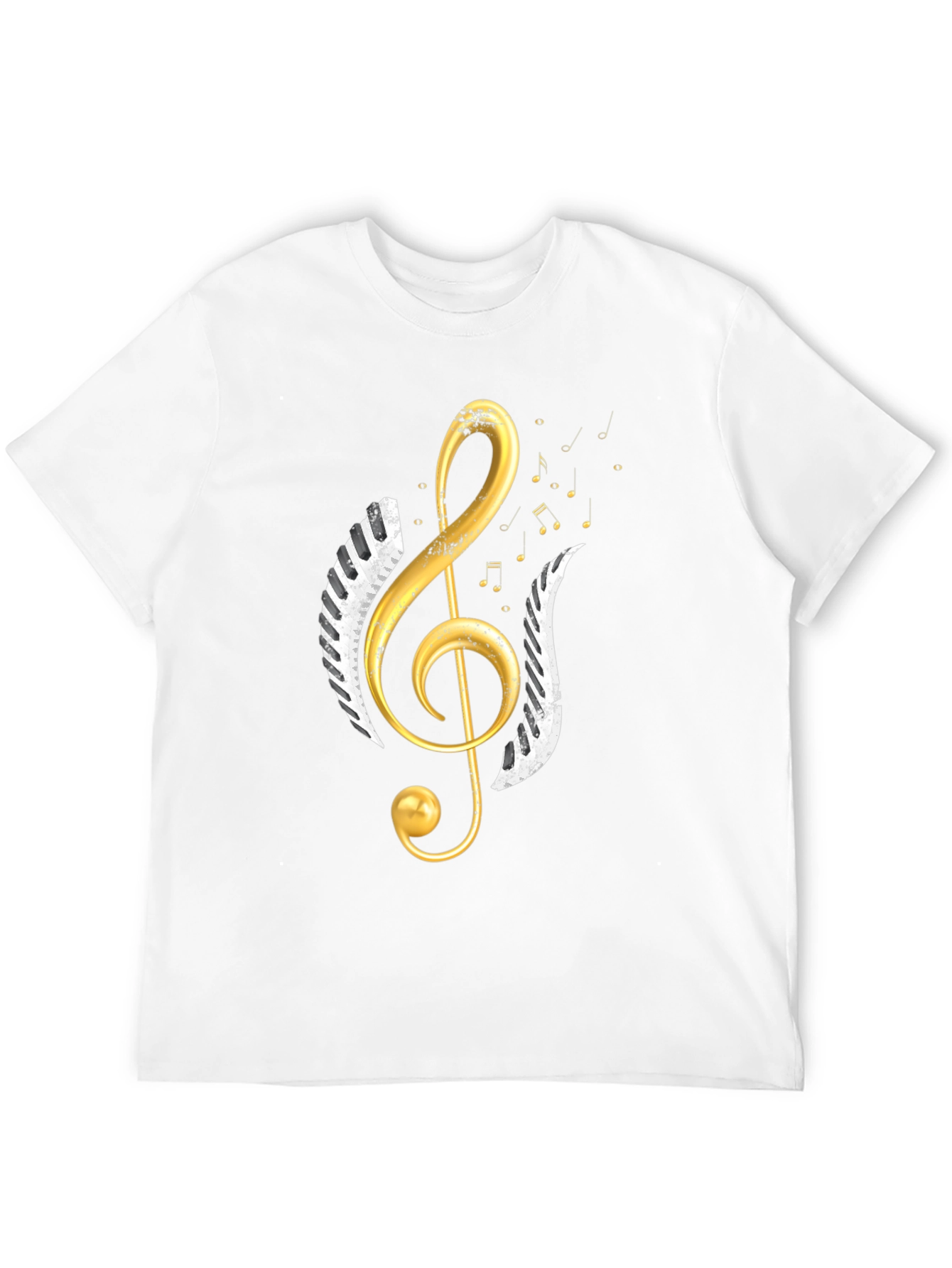 Musical Treble Clef Graphic Tee - Black