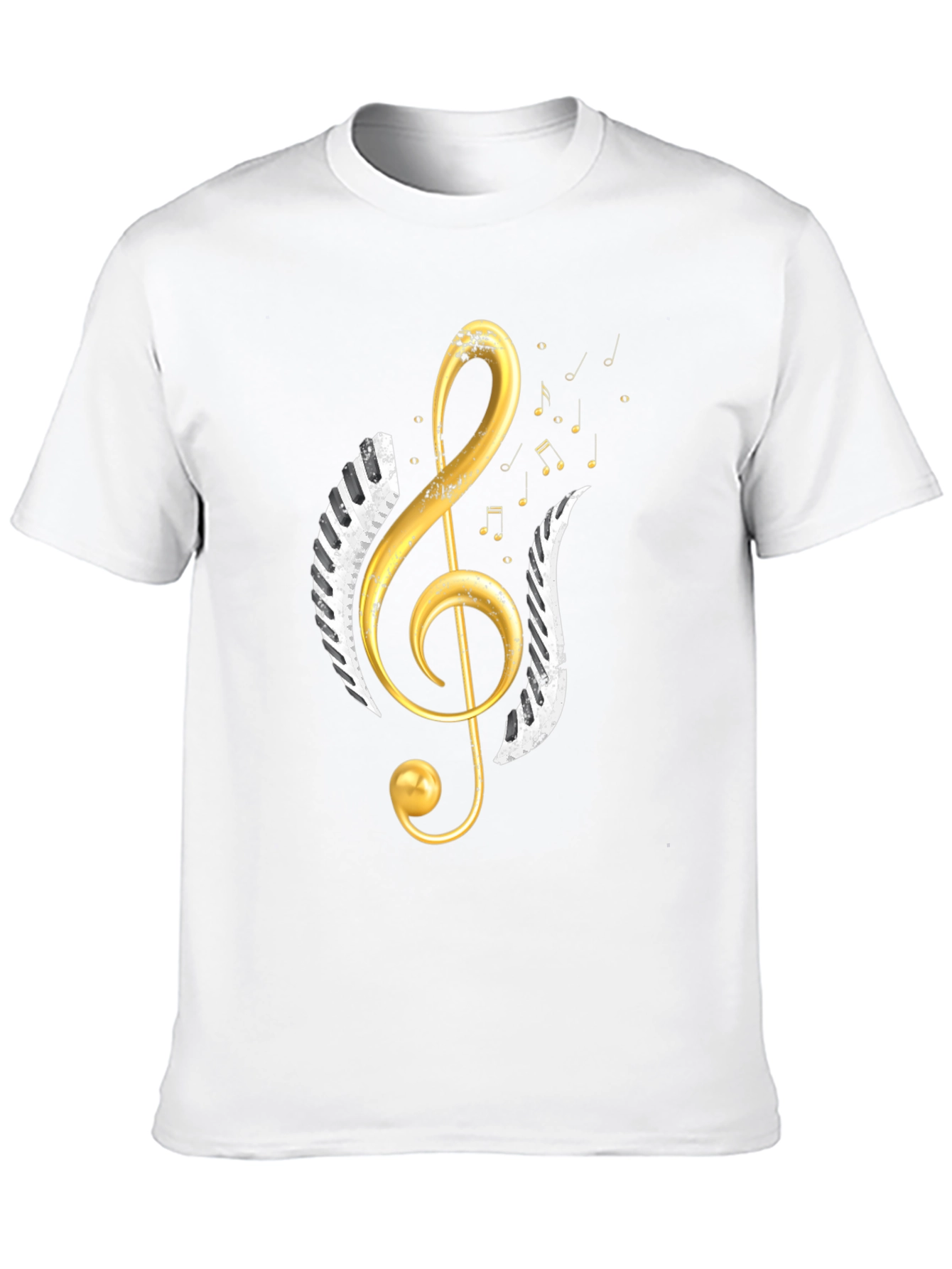 Musical Treble Clef Graphic Tee - Black